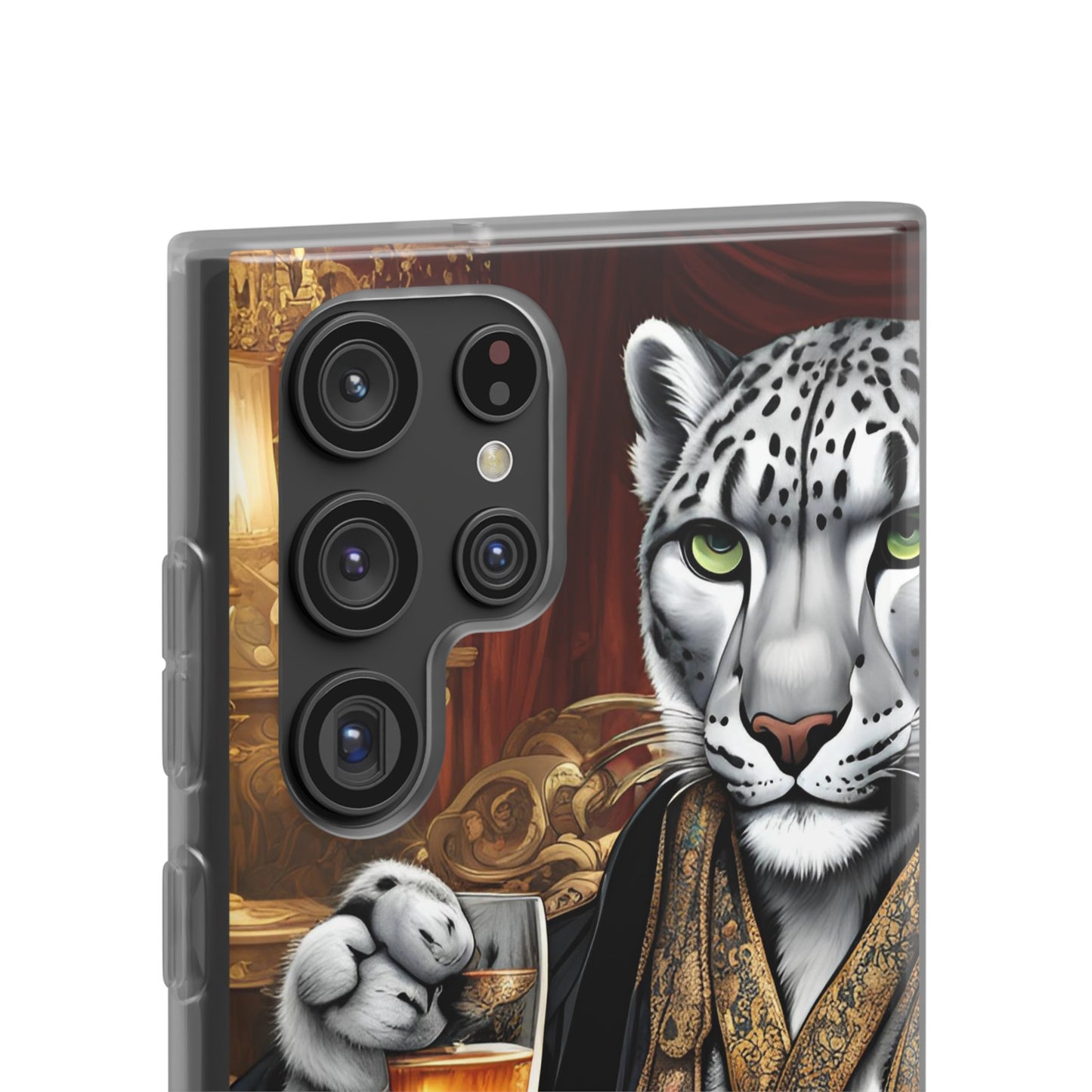 Flexi Whimsical Leopard case for iPhone 15,14,13,12,11,X, Samsung Galaxy , Phone Cover, Cat Lover Gift, Gift for Him.
