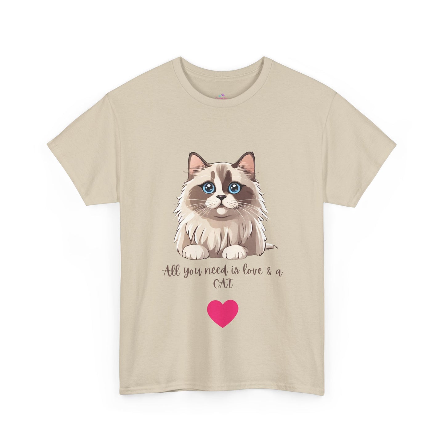 Cat T-Shirt All You Need is Love and a Cat Ragdoll Unisex Jersey Short Sleeve Tee Cat Funny Cat Love Kitten Kids Tee Animal Lover Gift