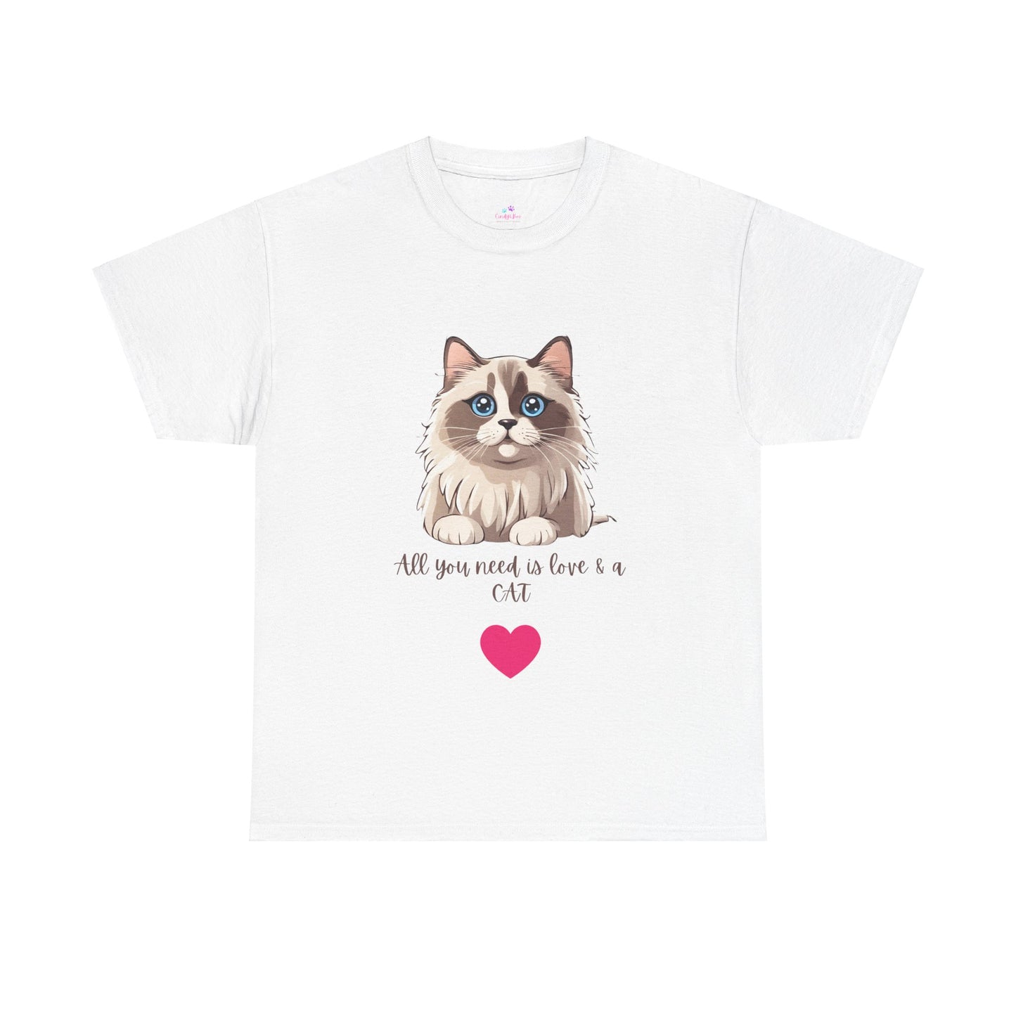 Cat T-Shirt All You Need is Love and a Cat Ragdoll Unisex Jersey Short Sleeve Tee Cat Funny Cat Love Kitten Kids Tee Animal Lover Gift