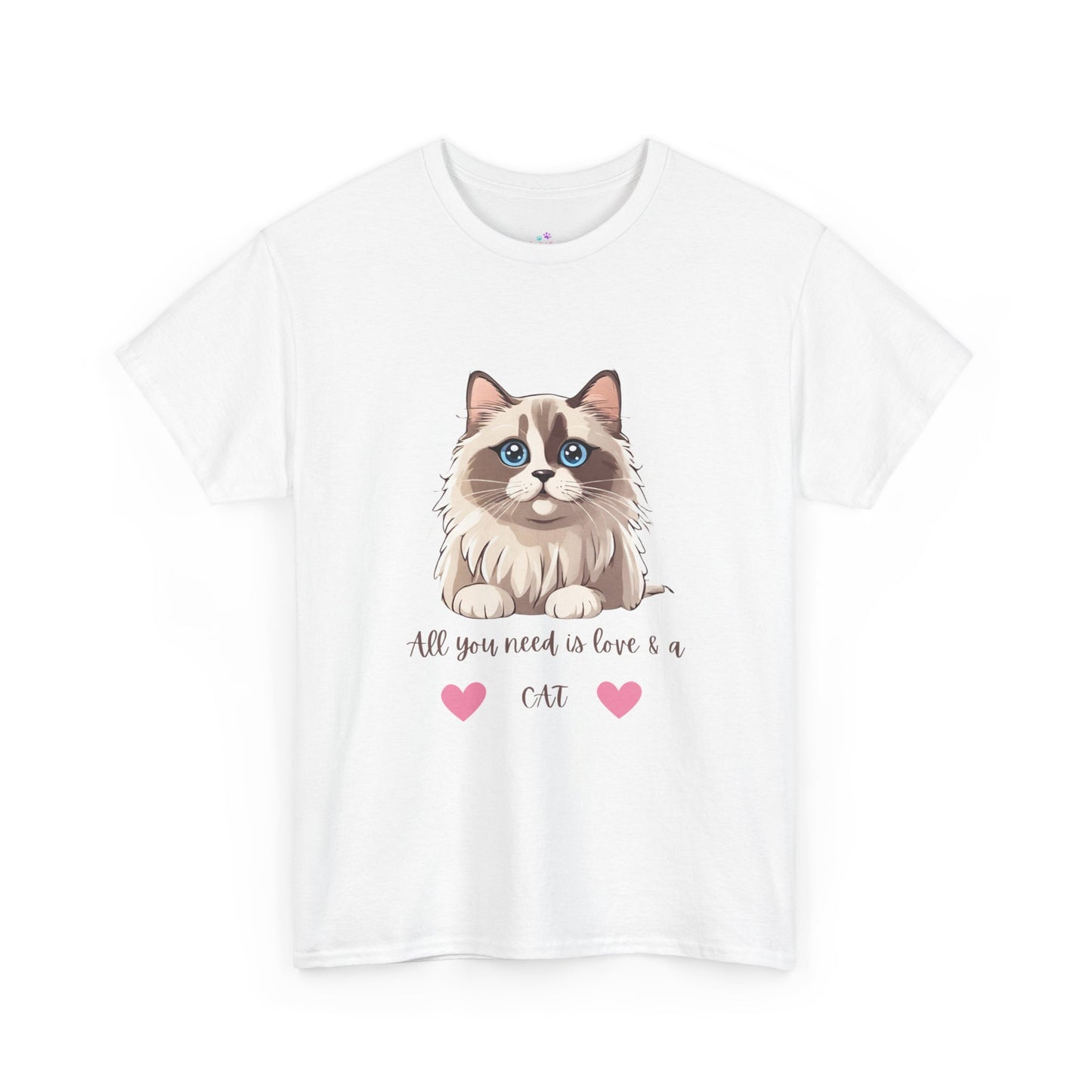 Cute Cat T-Shirt All You Need is Love & a Cat Unisex Jersey Short Sleeve Tee