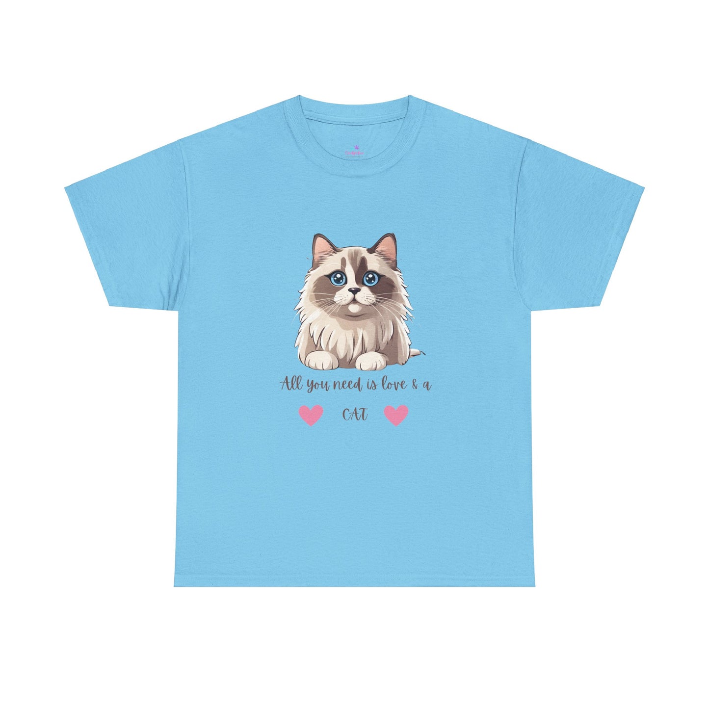Cute Cat T-Shirt All You Need is Love & a Cat Unisex Jersey Short Sleeve Tee