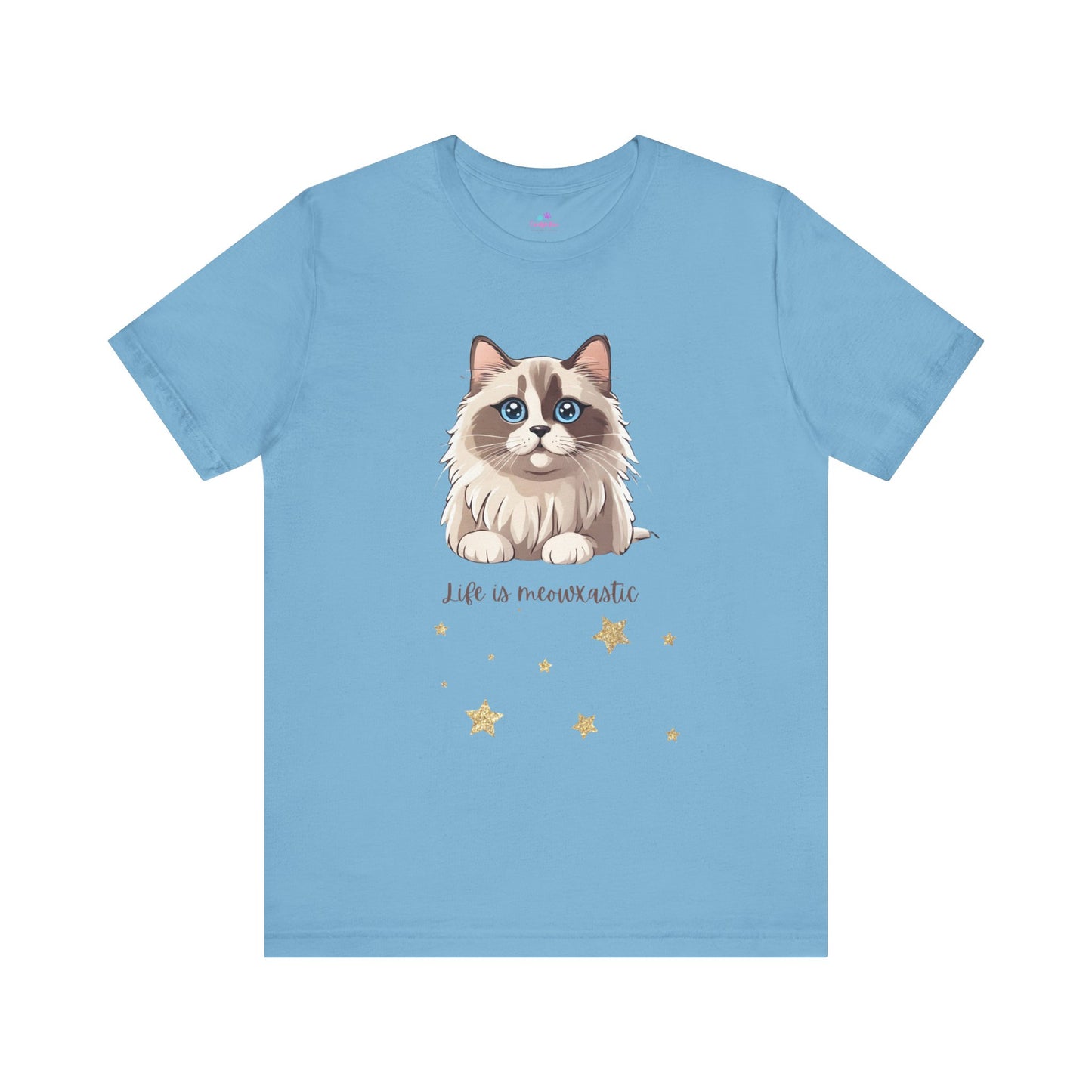 Cat T Shirt Life is Meowtastic Unisex Short Sleeve, Cat T Shirt Women, Cat T Shirt for Girls, Cat Lover T Shirt