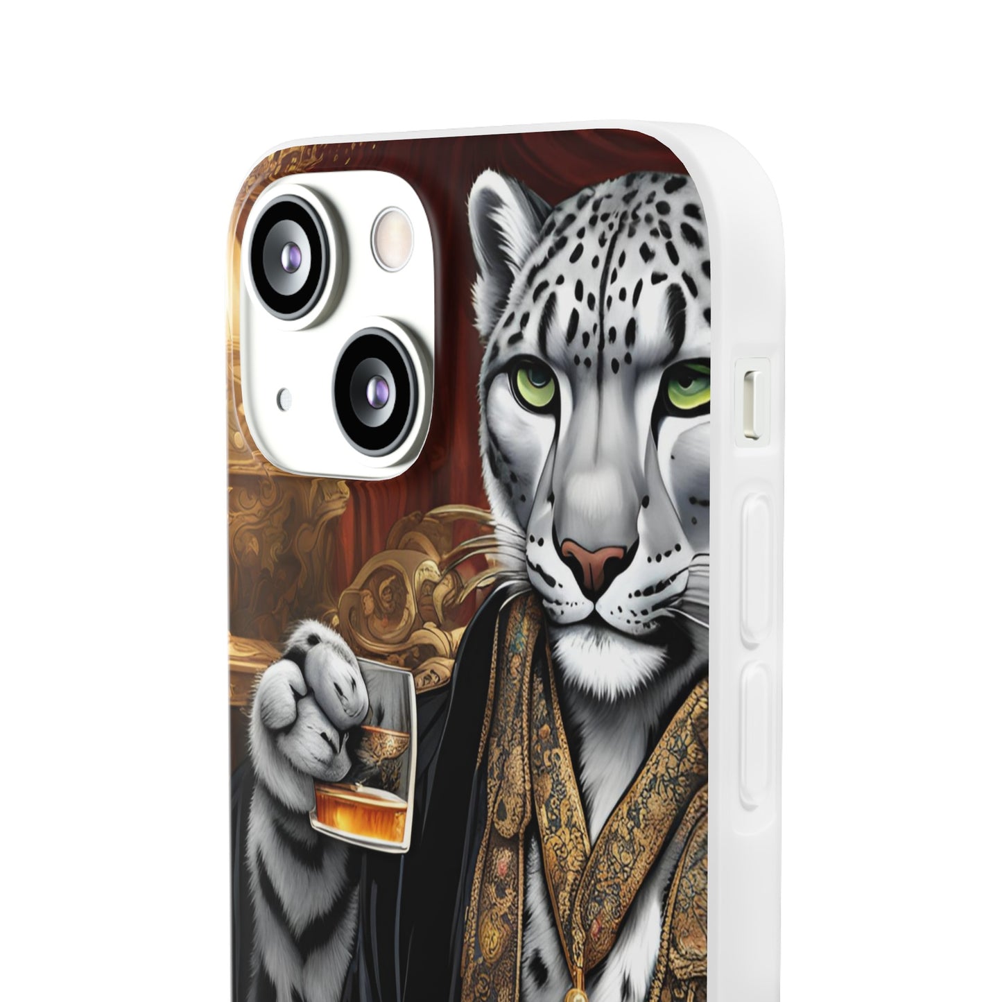 Flexi Whimsical Leopard case for iPhone 15,14,13,12,11,X, Samsung Galaxy , Phone Cover, Cat Lover Gift, Gift for Him.