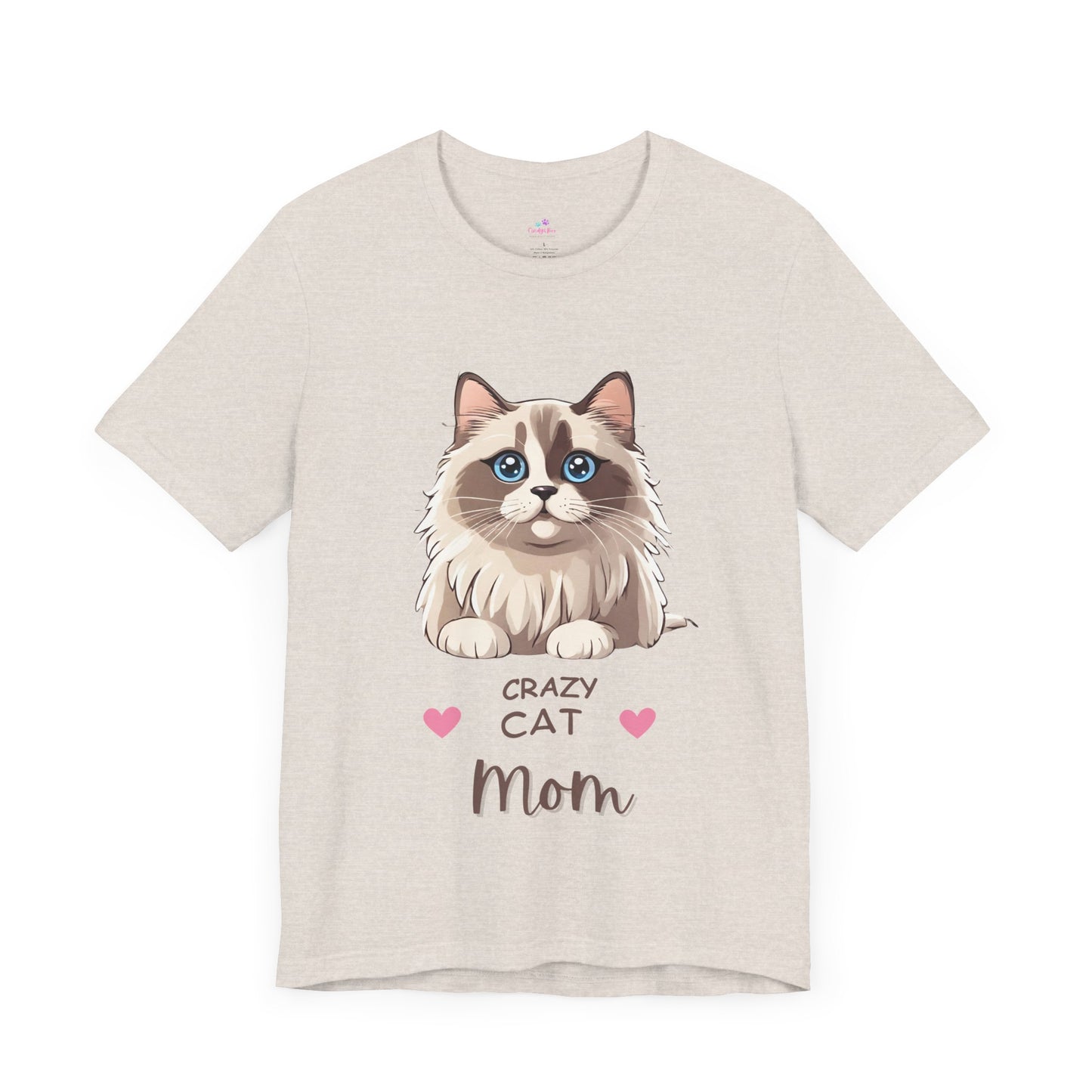 Crazy Cat Mom Ragdoll Unisex Jersey Short Sleeve Tee Cat Funny Cat Love Kitten Kids Tee Animal Lover Gift