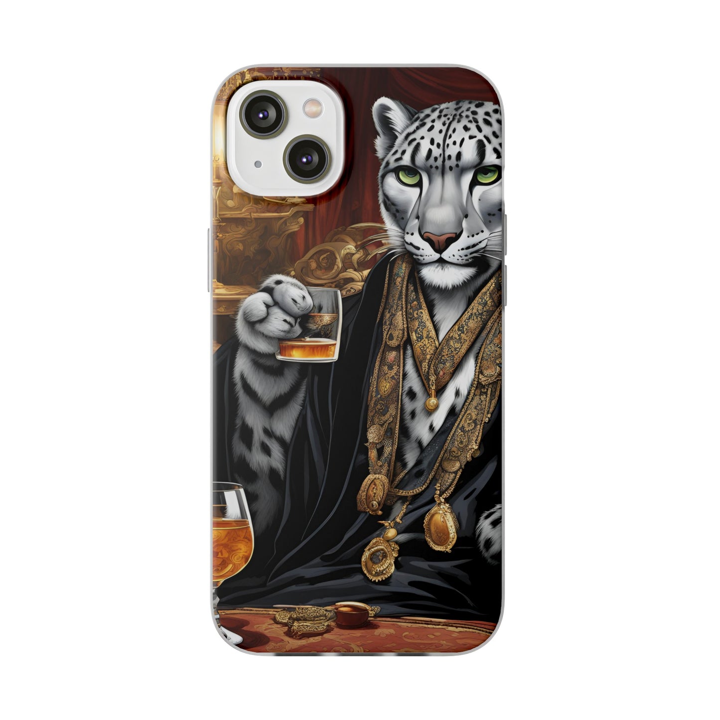 Flexi Whimsical Leopard case for iPhone 15,14,13,12,11,X, Samsung Galaxy , Phone Cover, Cat Lover Gift, Gift for Him.