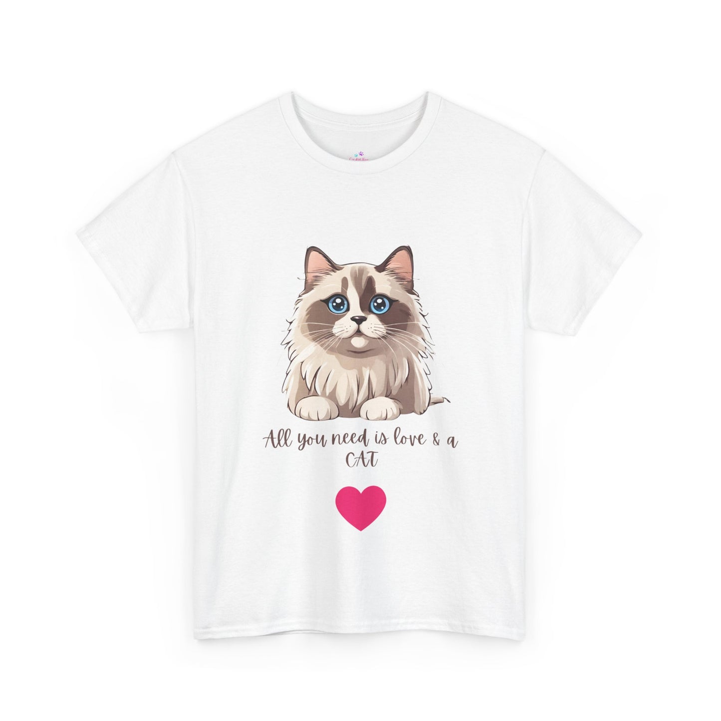 Cat T-Shirt All You Need is Love and a Cat Ragdoll Unisex Jersey Short Sleeve Tee Cat Funny Cat Love Kitten Kids Tee Animal Lover Gift
