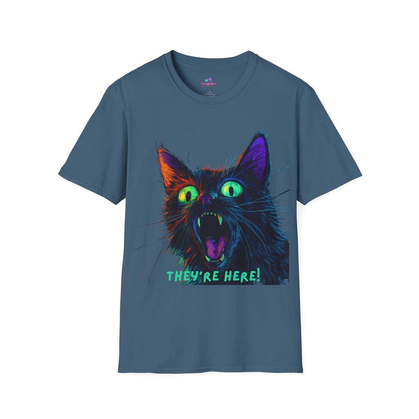 They're Here! Cat Horror T-Shirt, Cat Lover T-Shirt, Horror Fan T-Shirt