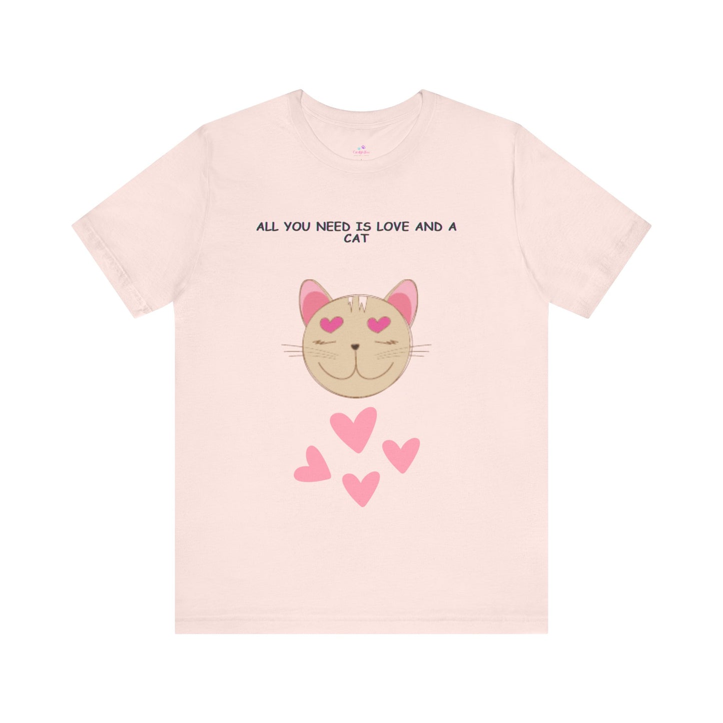 Kids Cat T-Shirt All You Need is Love & a Cat Unisex Jersey Short Sleeve