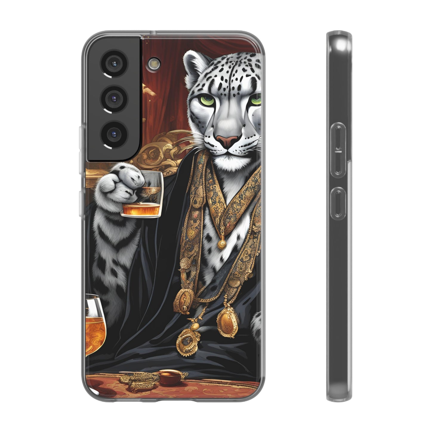 Flexi Whimsical Leopard case for iPhone 15,14,13,12,11,X, Samsung Galaxy , Phone Cover, Cat Lover Gift, Gift for Him.