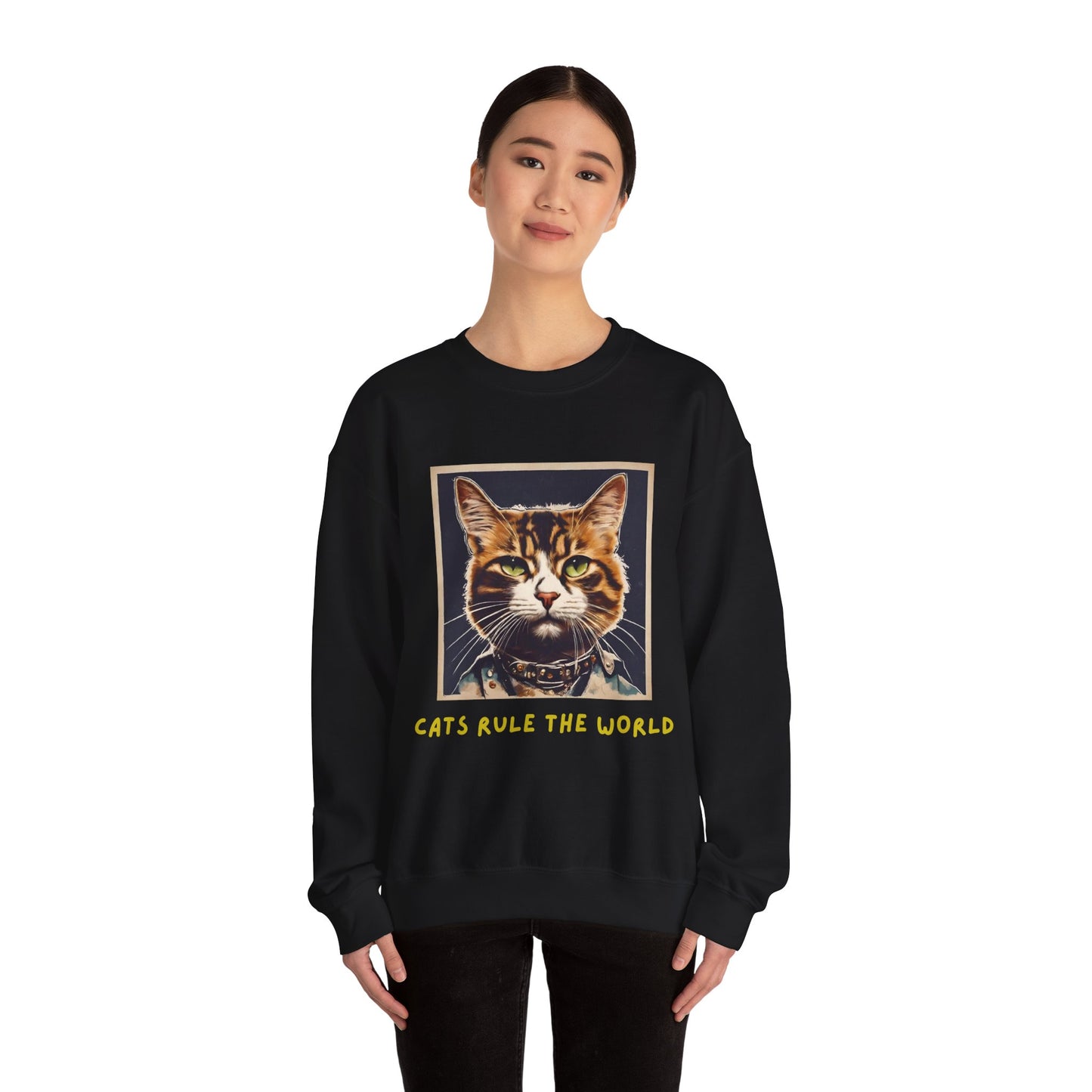 Cat Sweatshirt Cats Rule the World Unisex Longsleeve