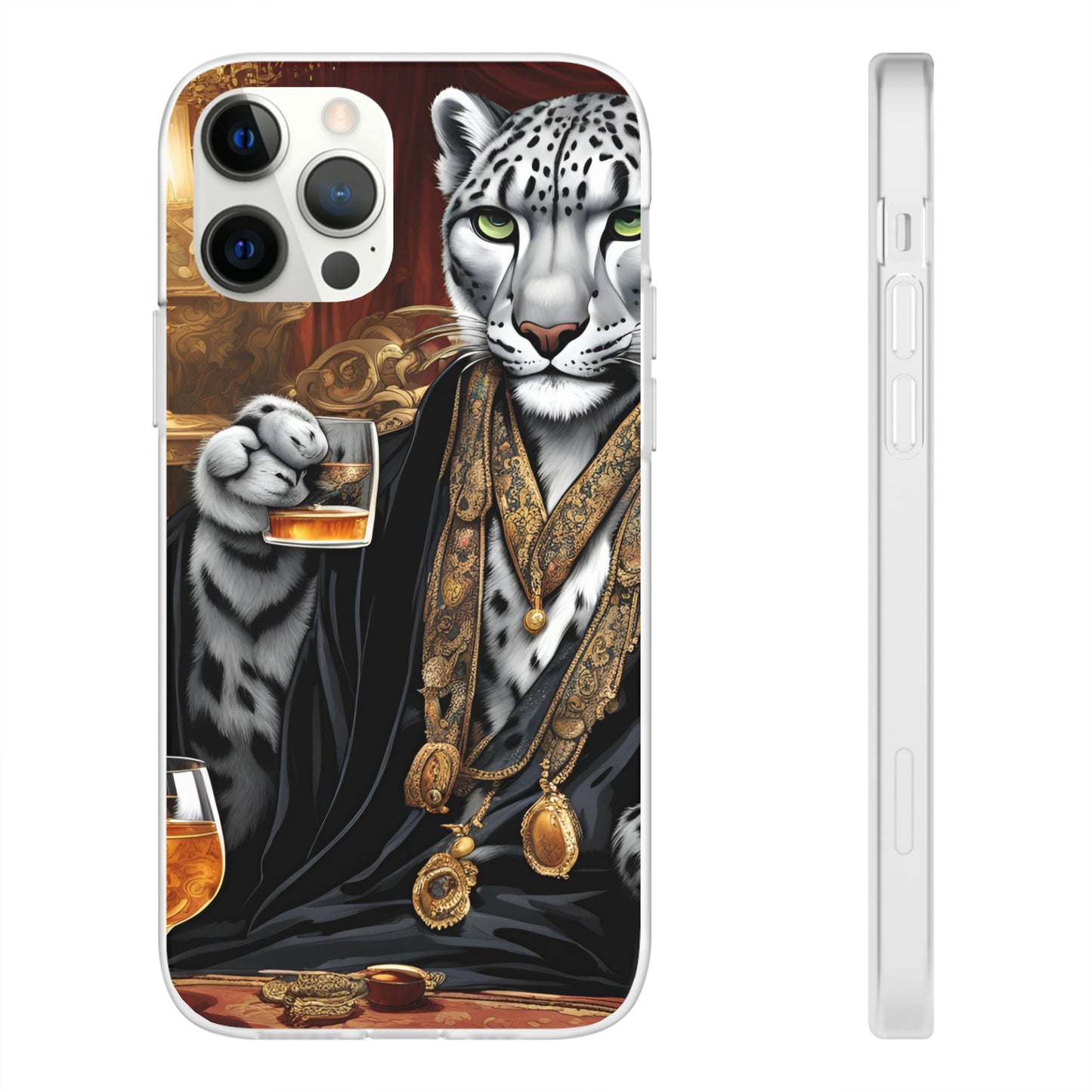 Flexi Whimsical Leopard case for iPhone 15,14,13,12,11,X, Samsung Galaxy , Phone Cover, Cat Lover Gift, Gift for Him.