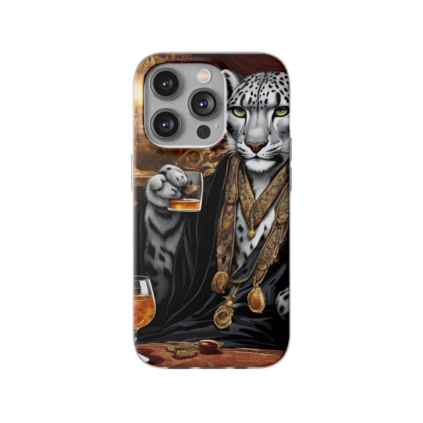 Flexi Whimsical Leopard case for iPhone 15,14,13,12,11,X, Samsung Galaxy , Phone Cover, Cat Lover Gift, Gift for Him.