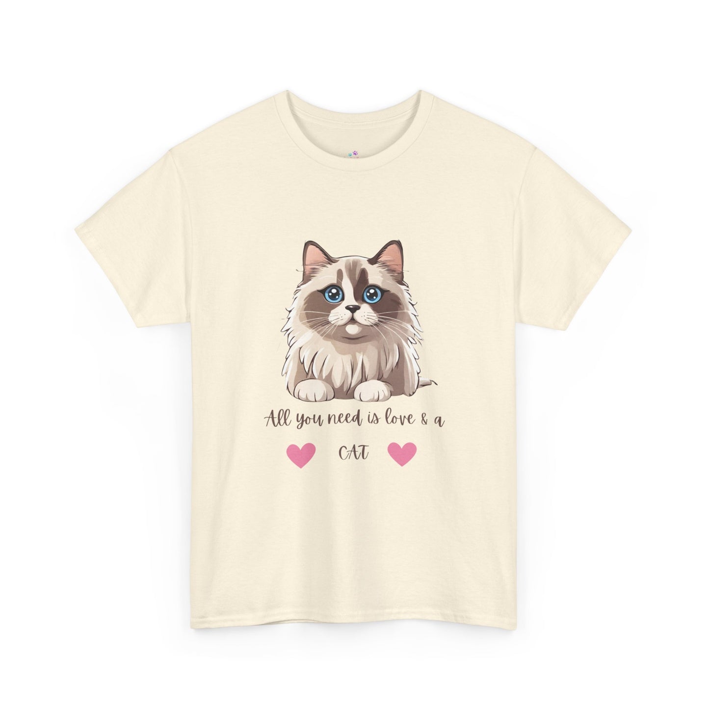Cute Cat T-Shirt All You Need is Love & a Cat Unisex Jersey Short Sleeve Tee