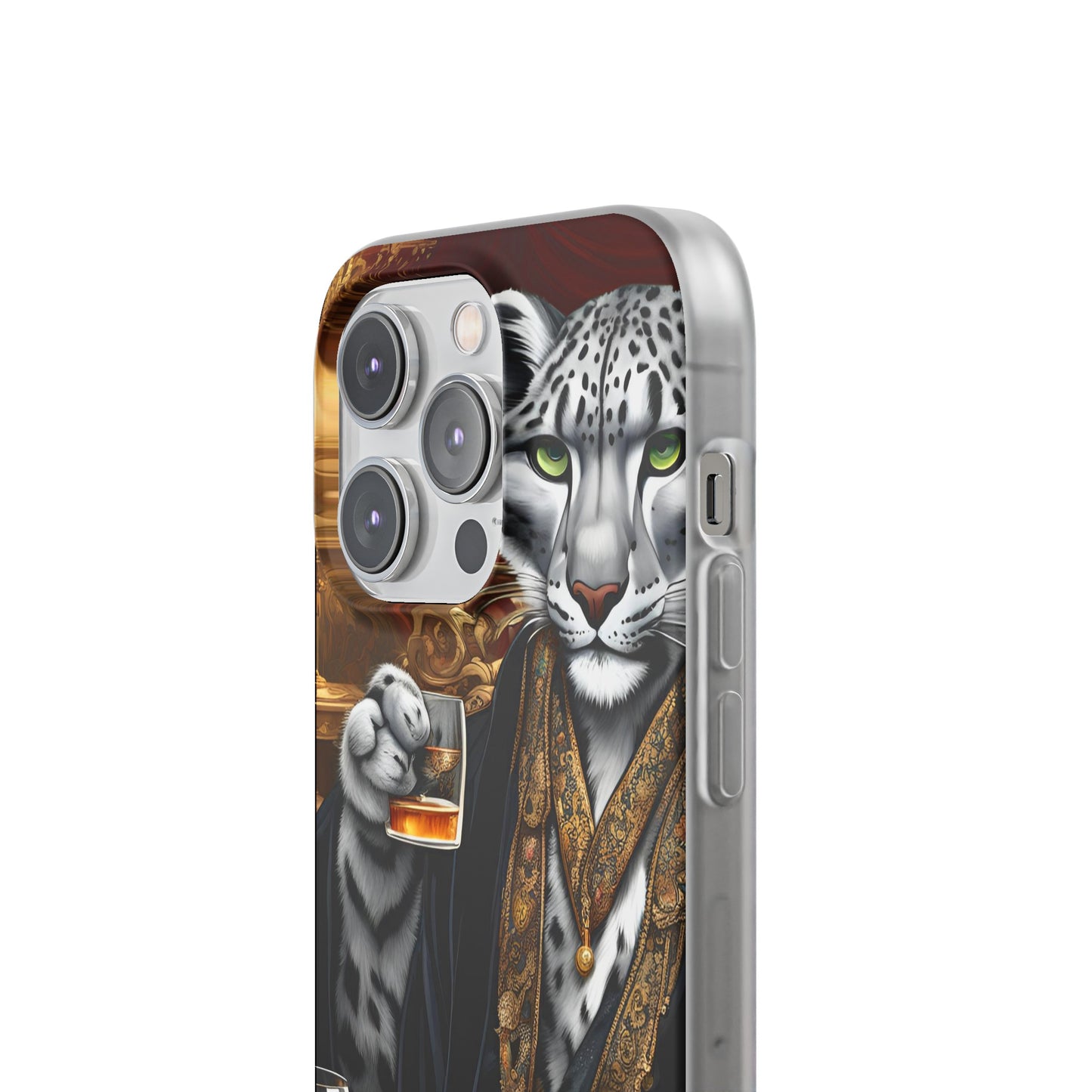 Flexi Whimsical Leopard case for iPhone 15,14,13,12,11,X, Samsung Galaxy , Phone Cover, Cat Lover Gift, Gift for Him.