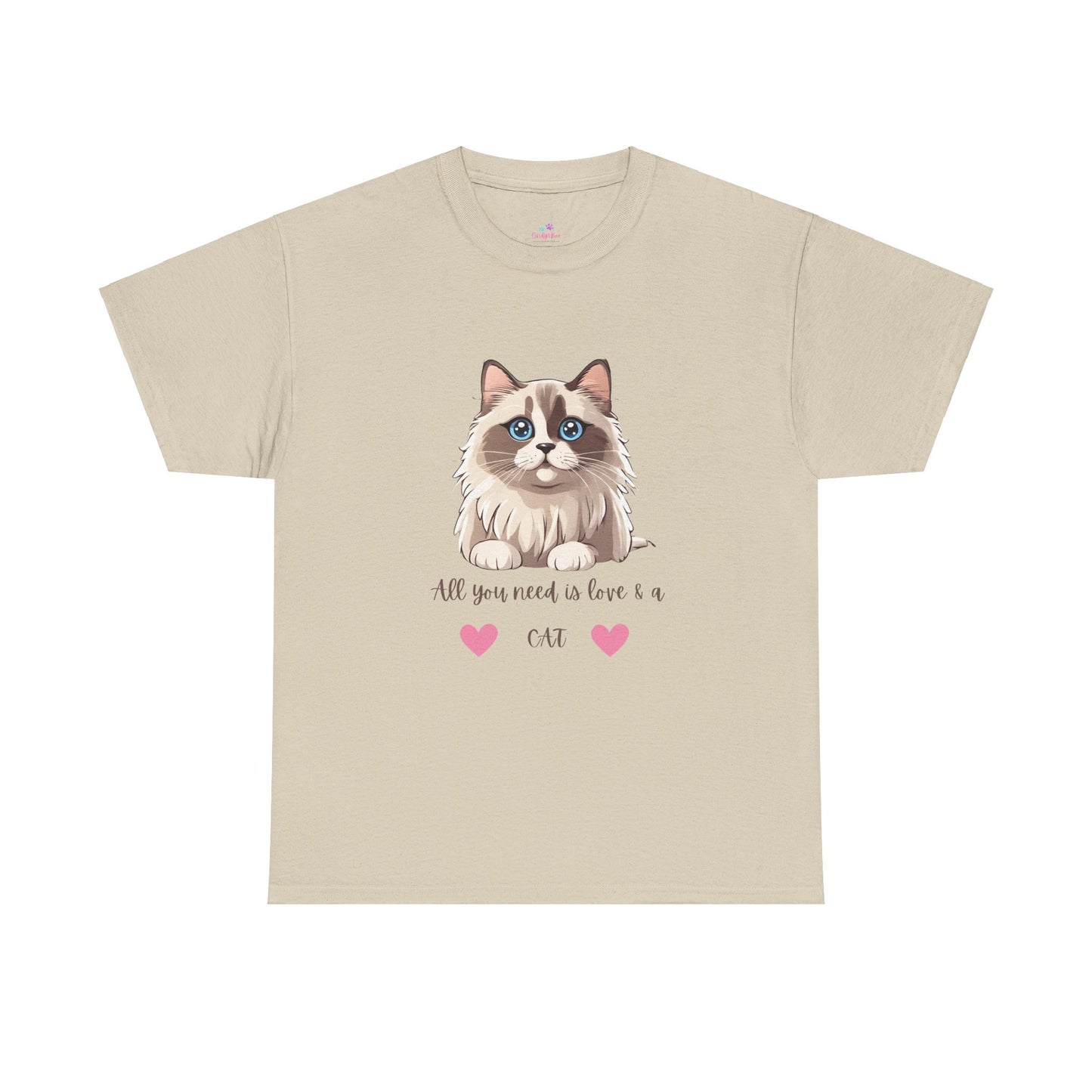 Cute Cat T-Shirt All You Need is Love & a Cat Unisex Jersey Short Sleeve Tee