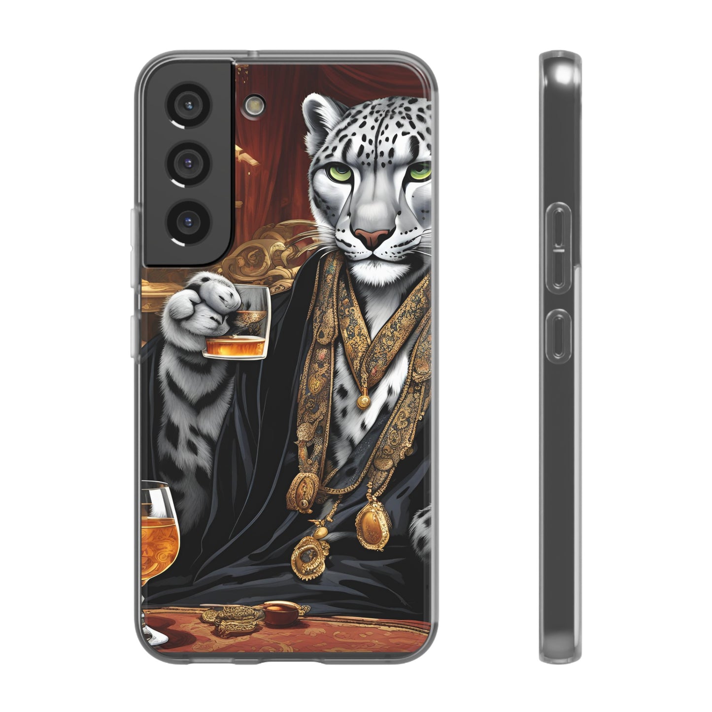 Flexi Whimsical Leopard case for iPhone 15,14,13,12,11,X, Samsung Galaxy , Phone Cover, Cat Lover Gift, Gift for Him.