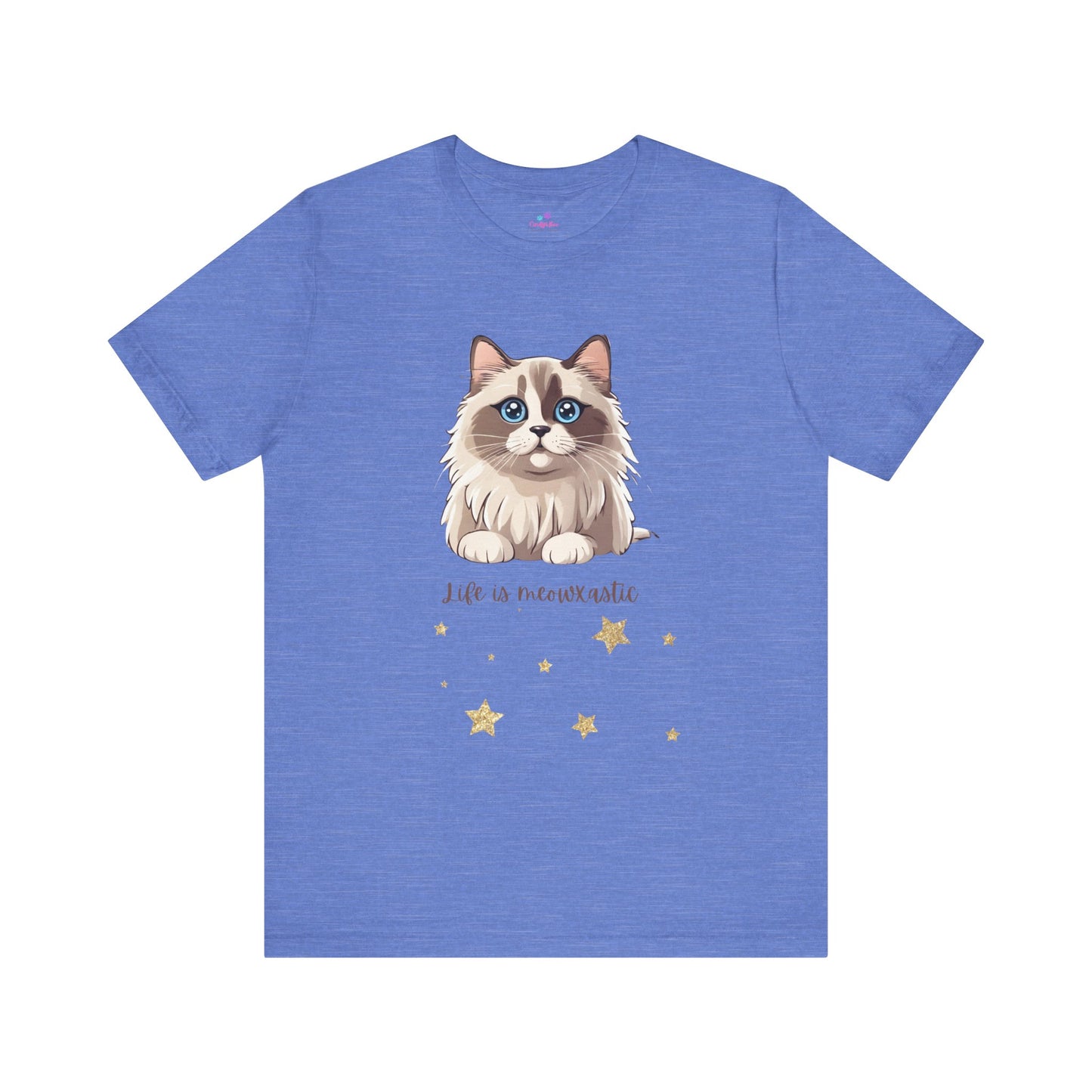 Cat T Shirt Life is Meowtastic Unisex Short Sleeve, Cat T Shirt Women, Cat T Shirt for Girls, Cat Lover T Shirt