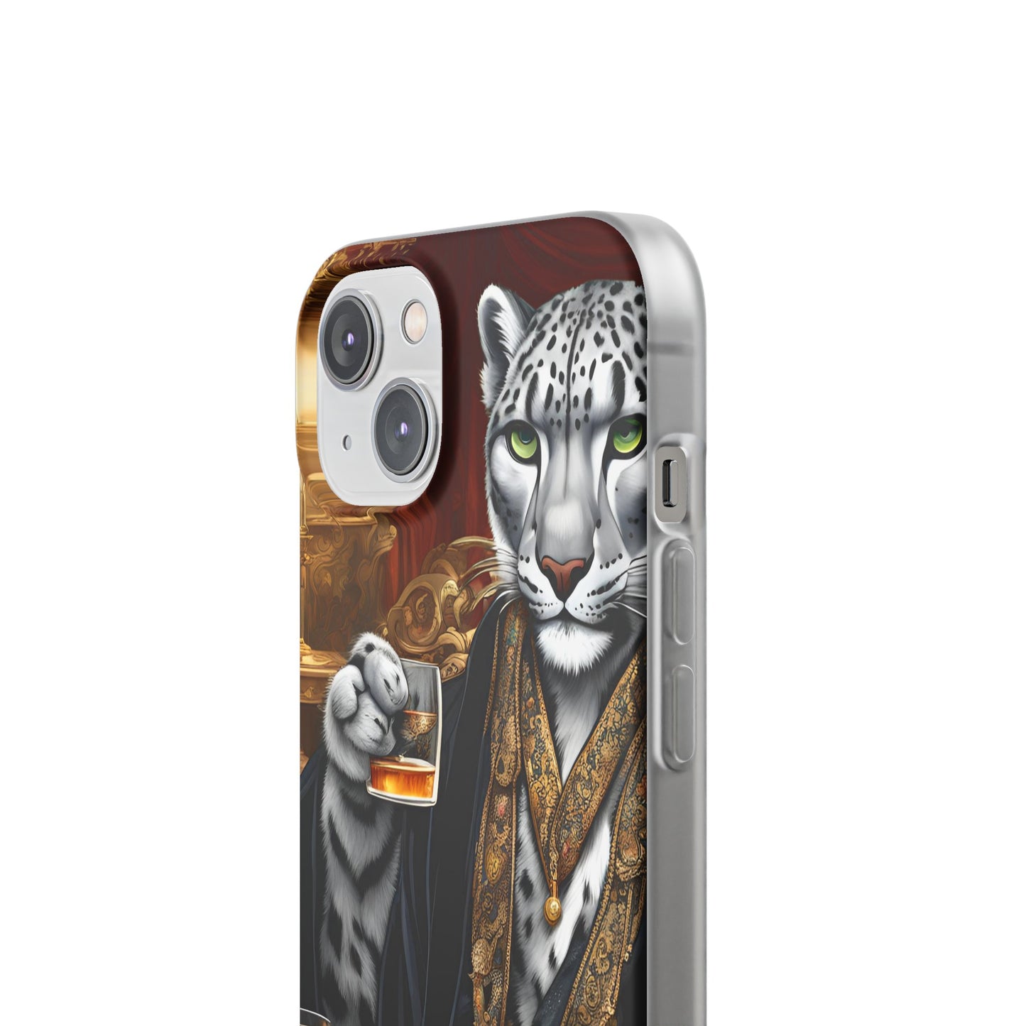 Flexi Whimsical Leopard case for iPhone 15,14,13,12,11,X, Samsung Galaxy , Phone Cover, Cat Lover Gift, Gift for Him.