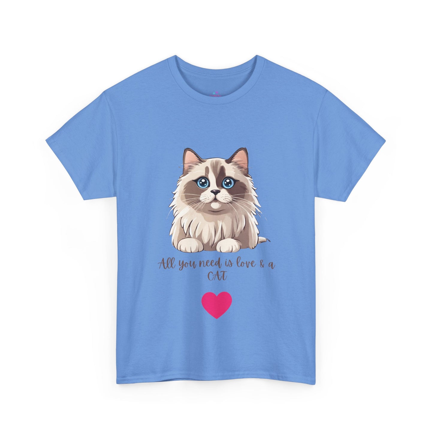 Cat T-Shirt All You Need is Love and a Cat Ragdoll Unisex Jersey Short Sleeve Tee Cat Funny Cat Love Kitten Kids Tee Animal Lover Gift