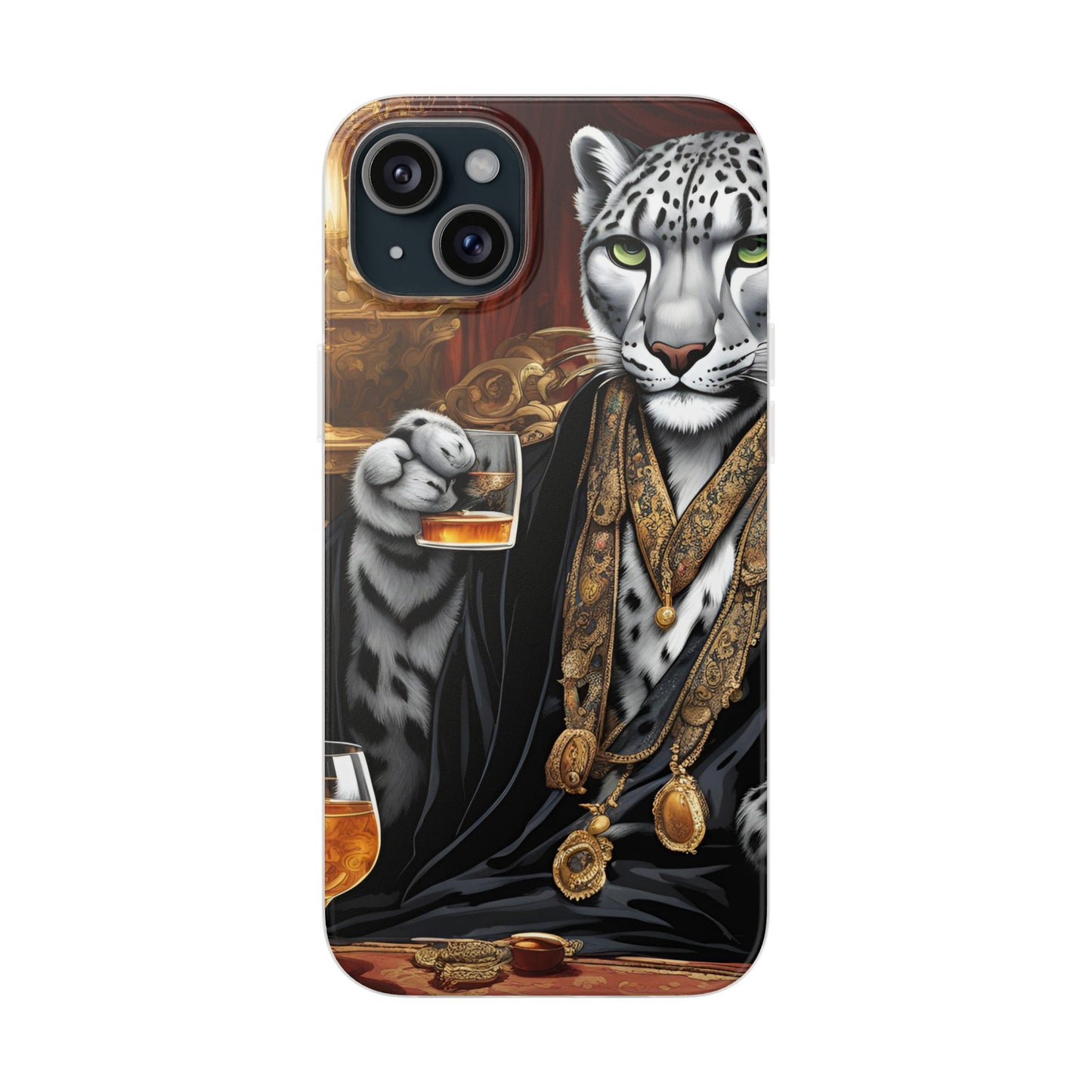Flexi Whimsical Leopard case for iPhone 15,14,13,12,11,X, Samsung Galaxy , Phone Cover, Cat Lover Gift, Gift for Him.
