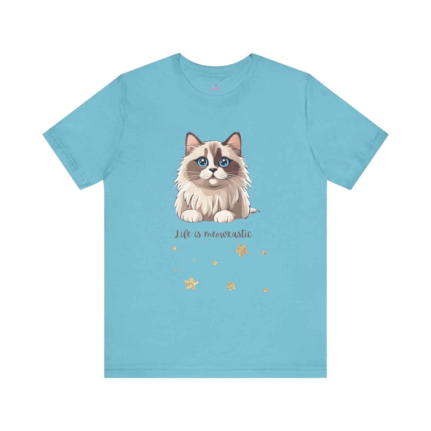 Cat T Shirt Life is Meowtastic Unisex Short Sleeve, Cat T Shirt Women, Cat T Shirt for Girls, Cat Lover T Shirt
