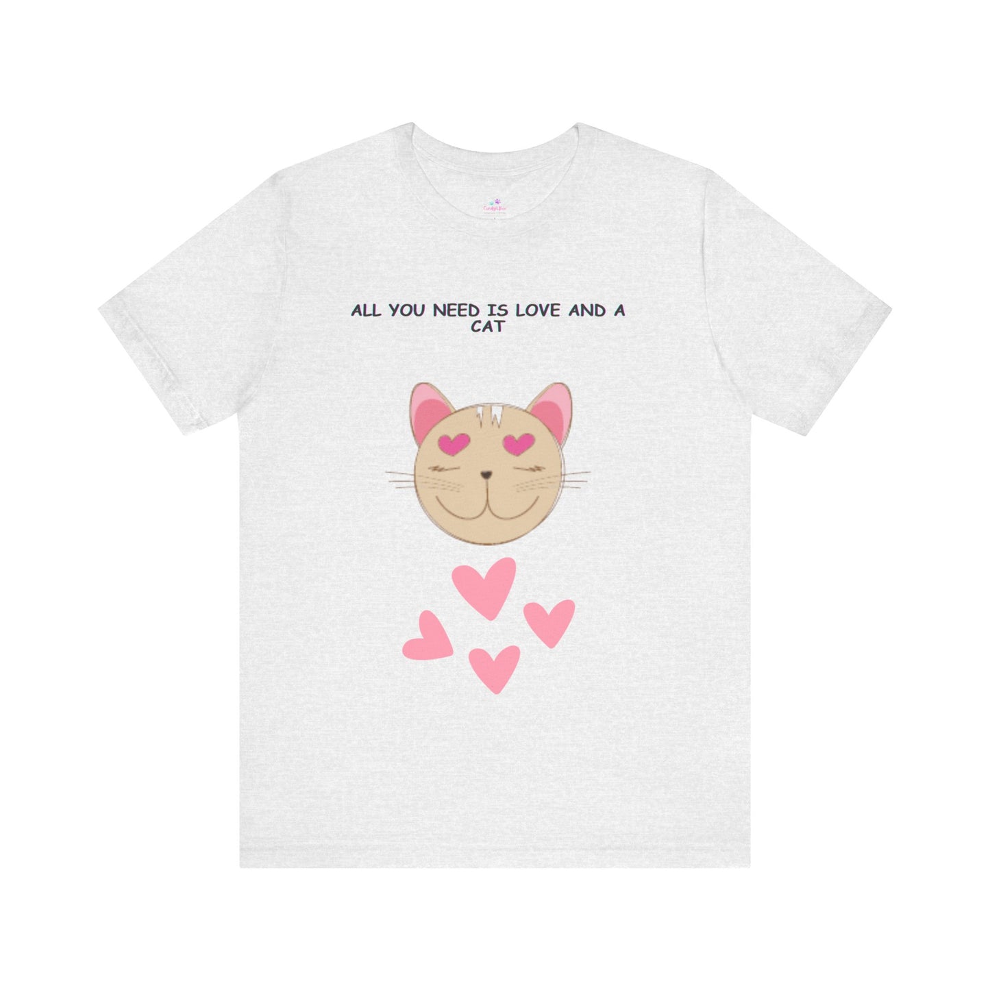 Kids Cat T-Shirt All You Need is Love & a Cat Unisex Jersey Short Sleeve
