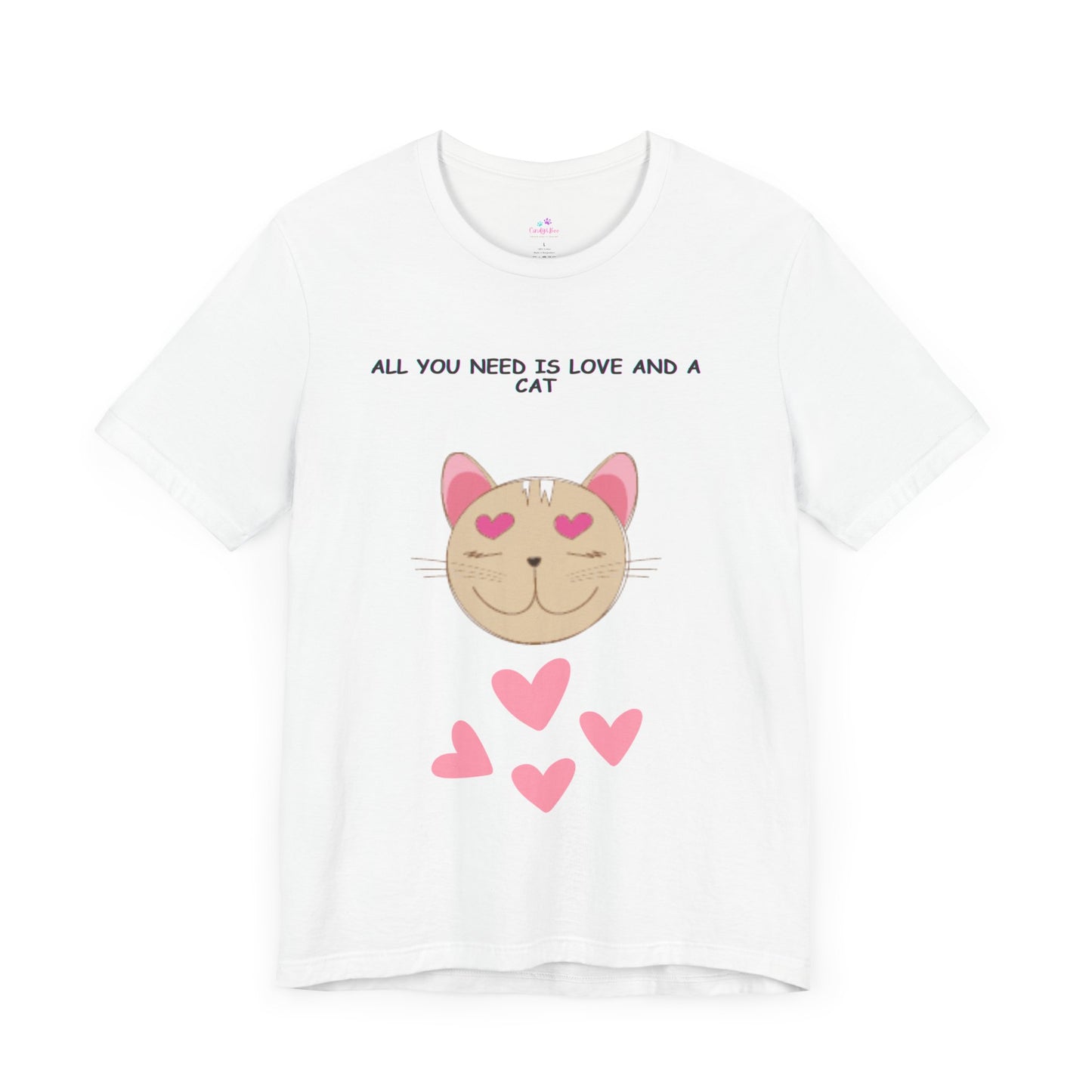 Kids Cat T-Shirt All You Need is Love & a Cat Unisex Jersey Short Sleeve