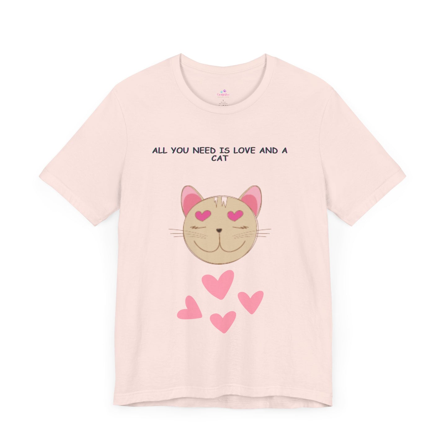 Kids Cat T-Shirt All You Need is Love & a Cat Unisex Jersey Short Sleeve