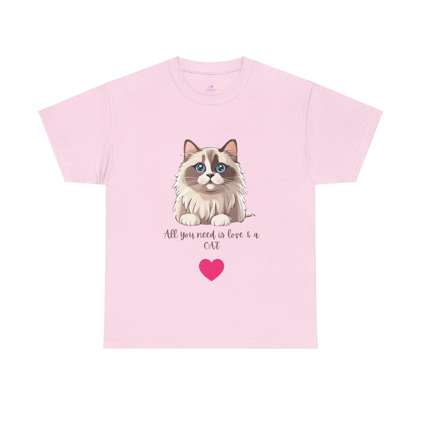 Cat T-Shirt All You Need is Love and a Cat Ragdoll Unisex Jersey Short Sleeve Tee Cat Funny Cat Love Kitten Kids Tee Animal Lover Gift