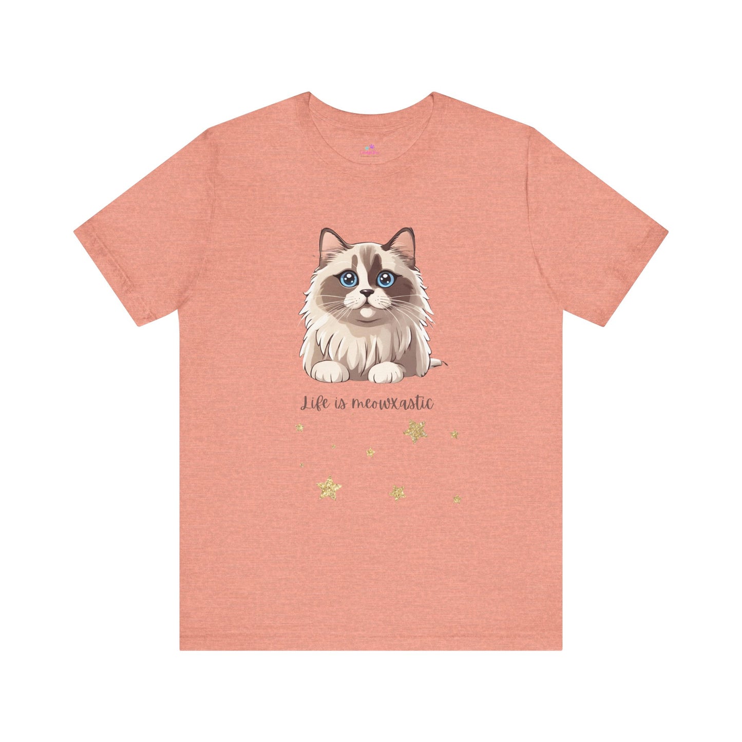 Cat T Shirt Life is Meowtastic Unisex Short Sleeve, Cat T Shirt Women, Cat T Shirt for Girls, Cat Lover T Shirt