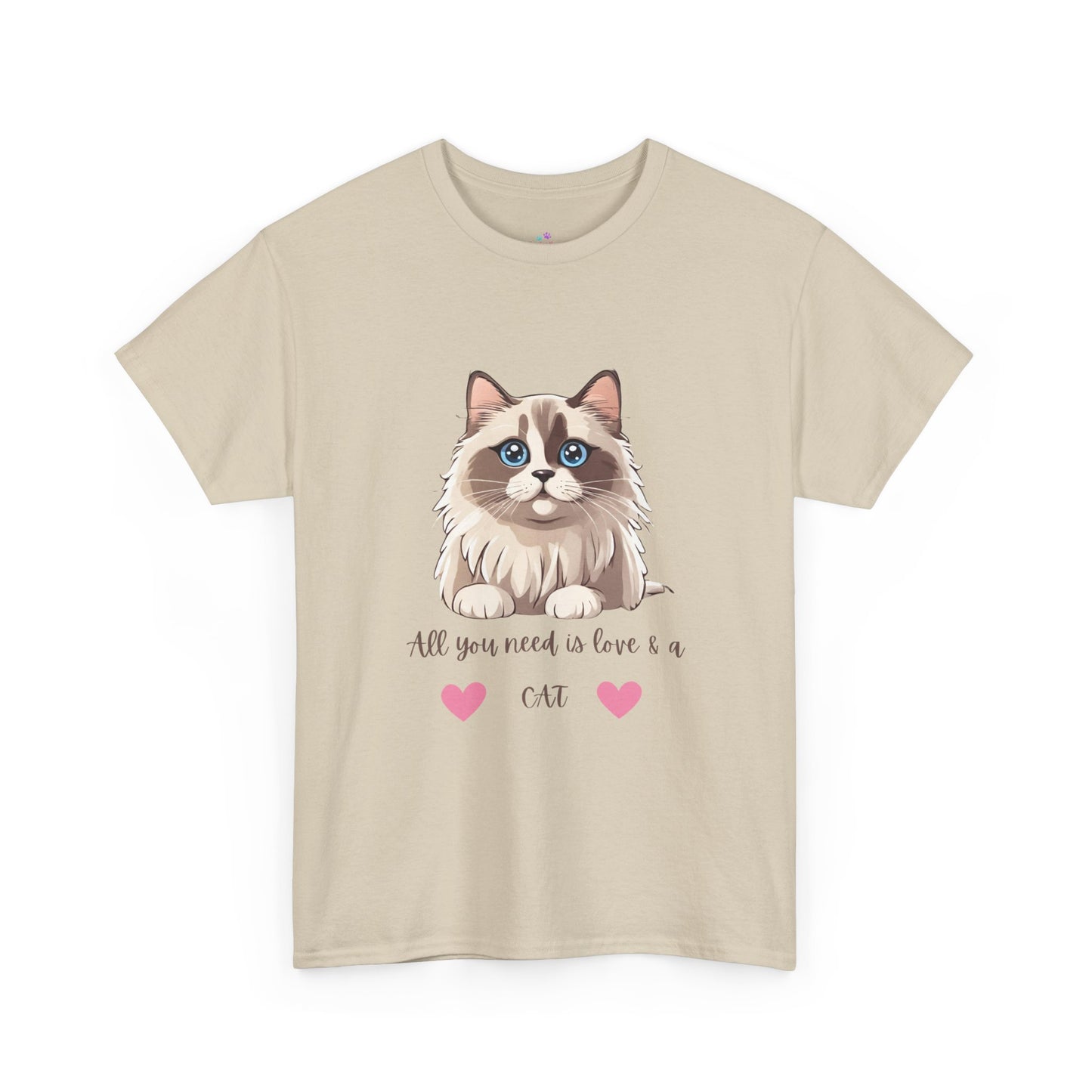 Cute Cat T-Shirt All You Need is Love & a Cat Unisex Jersey Short Sleeve Tee