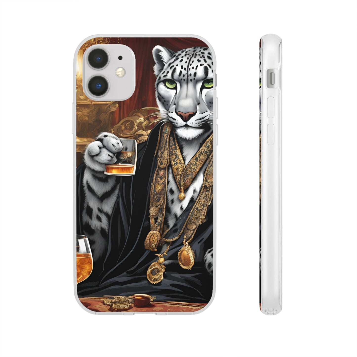 Flexi Whimsical Leopard case for iPhone 15,14,13,12,11,X, Samsung Galaxy , Phone Cover, Cat Lover Gift, Gift for Him.