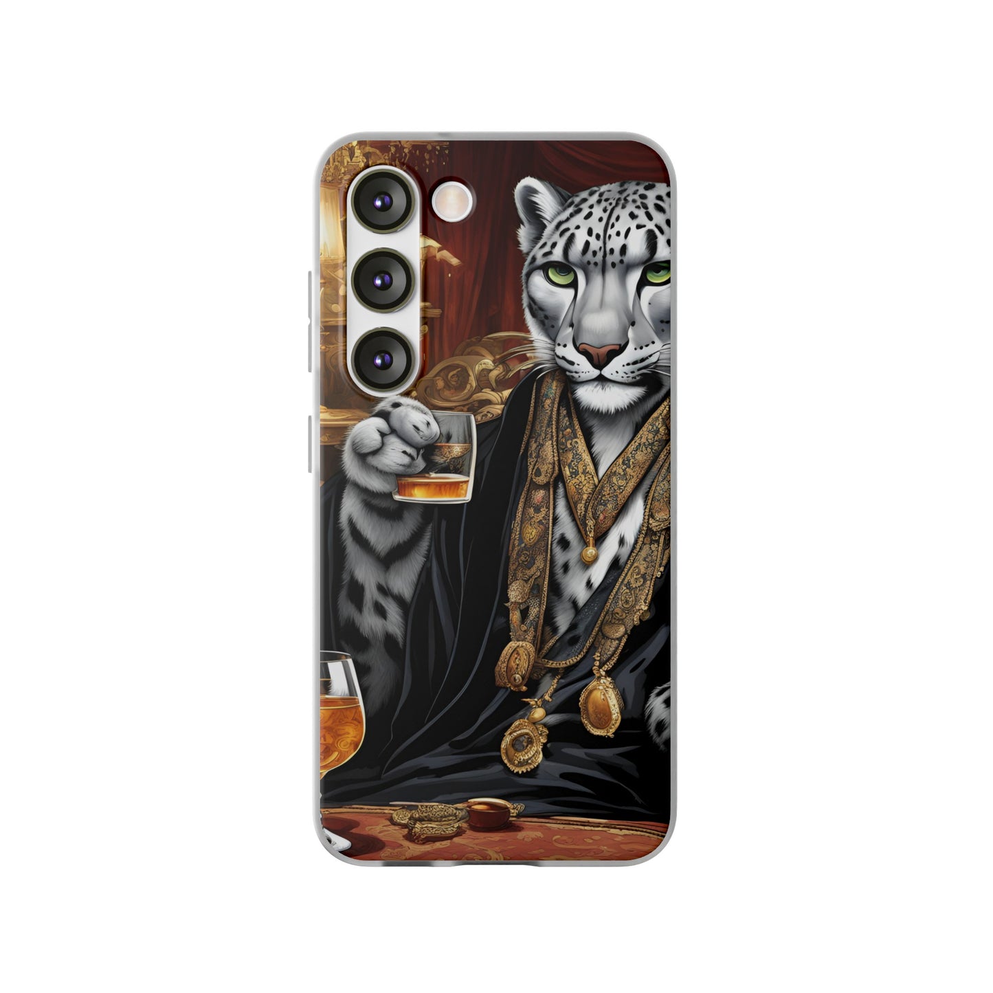 Flexi Whimsical Leopard case for iPhone 15,14,13,12,11,X, Samsung Galaxy , Phone Cover, Cat Lover Gift, Gift for Him.