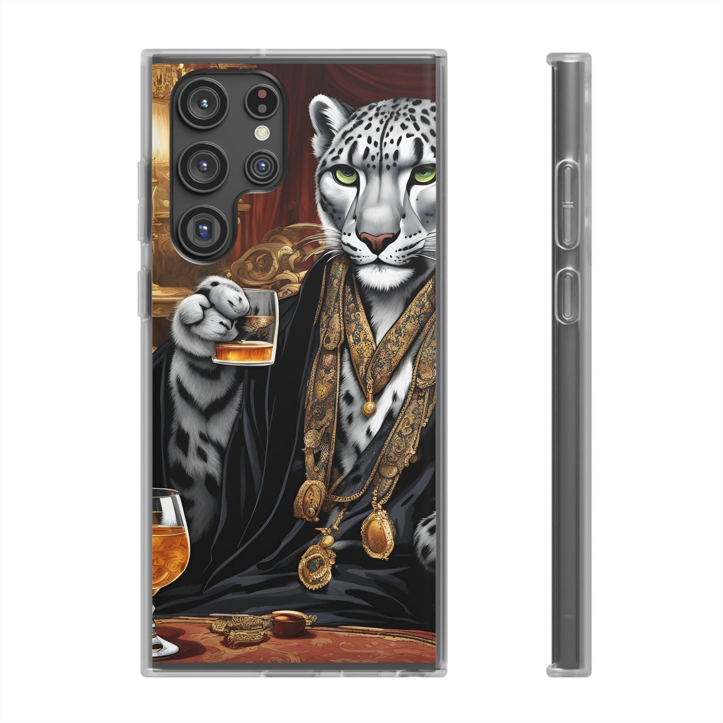Flexi Whimsical Leopard case for iPhone 15,14,13,12,11,X, Samsung Galaxy , Phone Cover, Cat Lover Gift, Gift for Him.