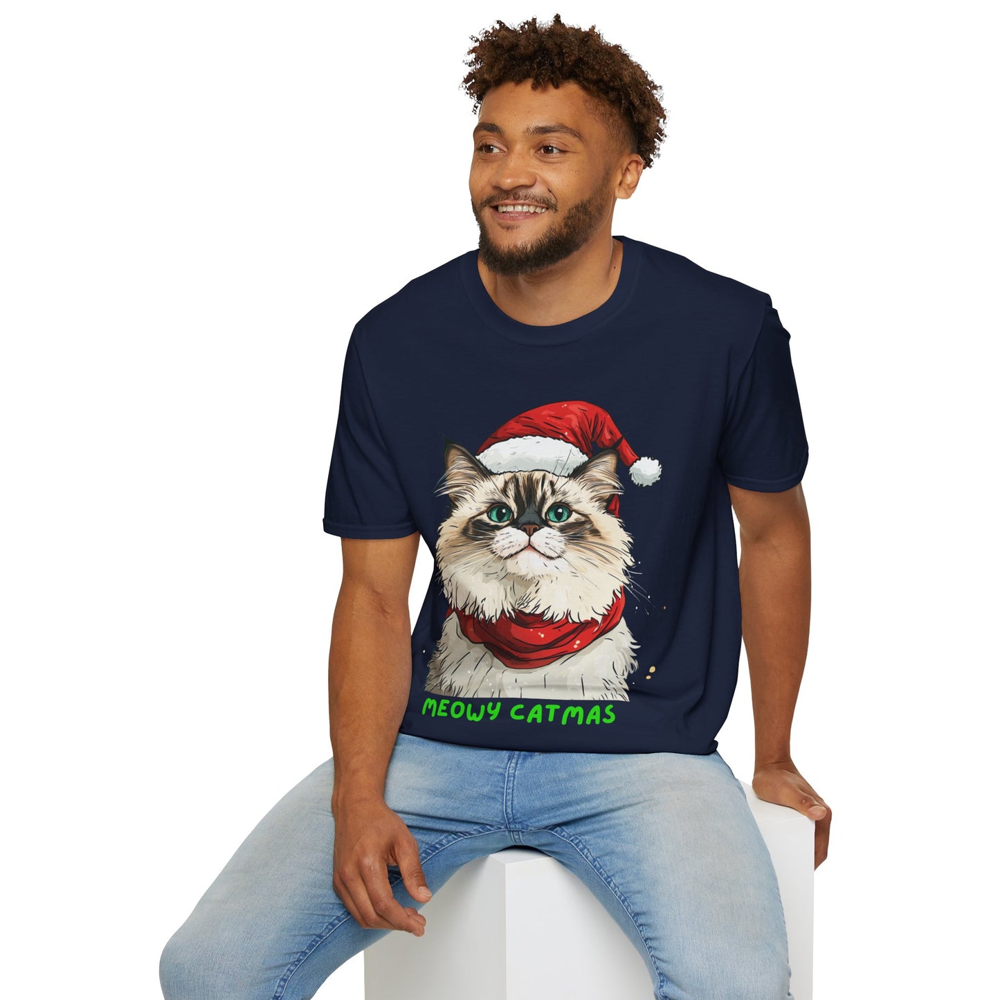 Meowy Catmas Ragdoll Christmas T-Shirt, Christmas T-Shirt, Happy Holidays T-Shirt, Cat Lover Gift