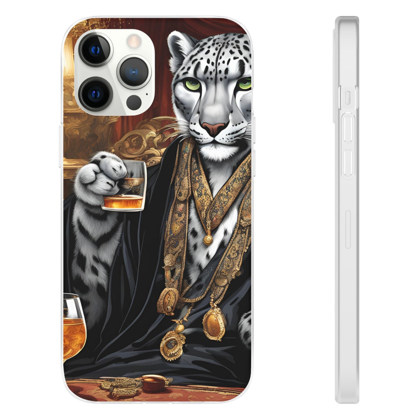 Flexi Whimsical Leopard case for iPhone 15,14,13,12,11,X, Samsung Galaxy , Phone Cover, Cat Lover Gift, Gift for Him.