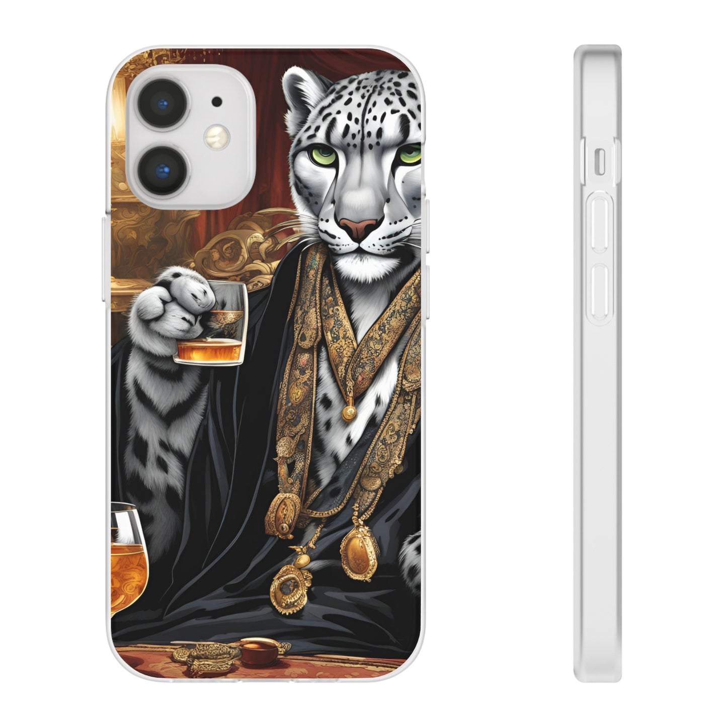 Flexi Whimsical Leopard case for iPhone 15,14,13,12,11,X, Samsung Galaxy , Phone Cover, Cat Lover Gift, Gift for Him.
