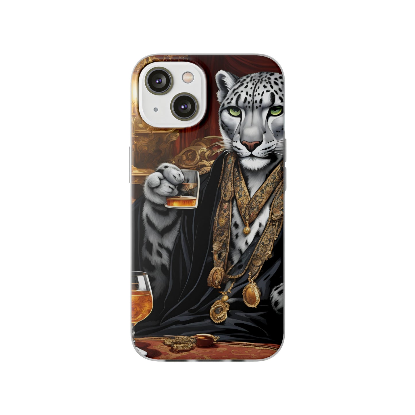 Flexi Whimsical Leopard case for iPhone 15,14,13,12,11,X, Samsung Galaxy , Phone Cover, Cat Lover Gift, Gift for Him.