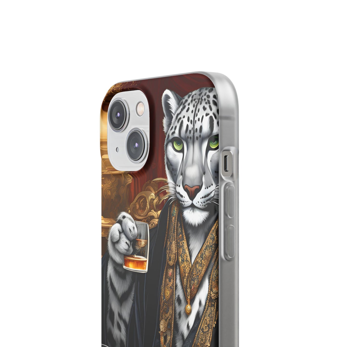 Flexi Whimsical Leopard case for iPhone 15,14,13,12,11,X, Samsung Galaxy , Phone Cover, Cat Lover Gift, Gift for Him.