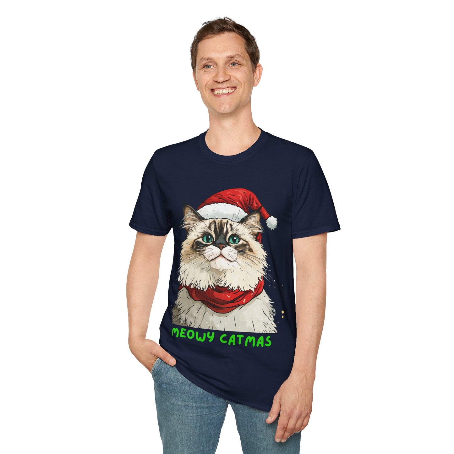Meowy Catmas Ragdoll Christmas T-Shirt, Christmas T-Shirt, Happy Holidays T-Shirt, Cat Lover Gift