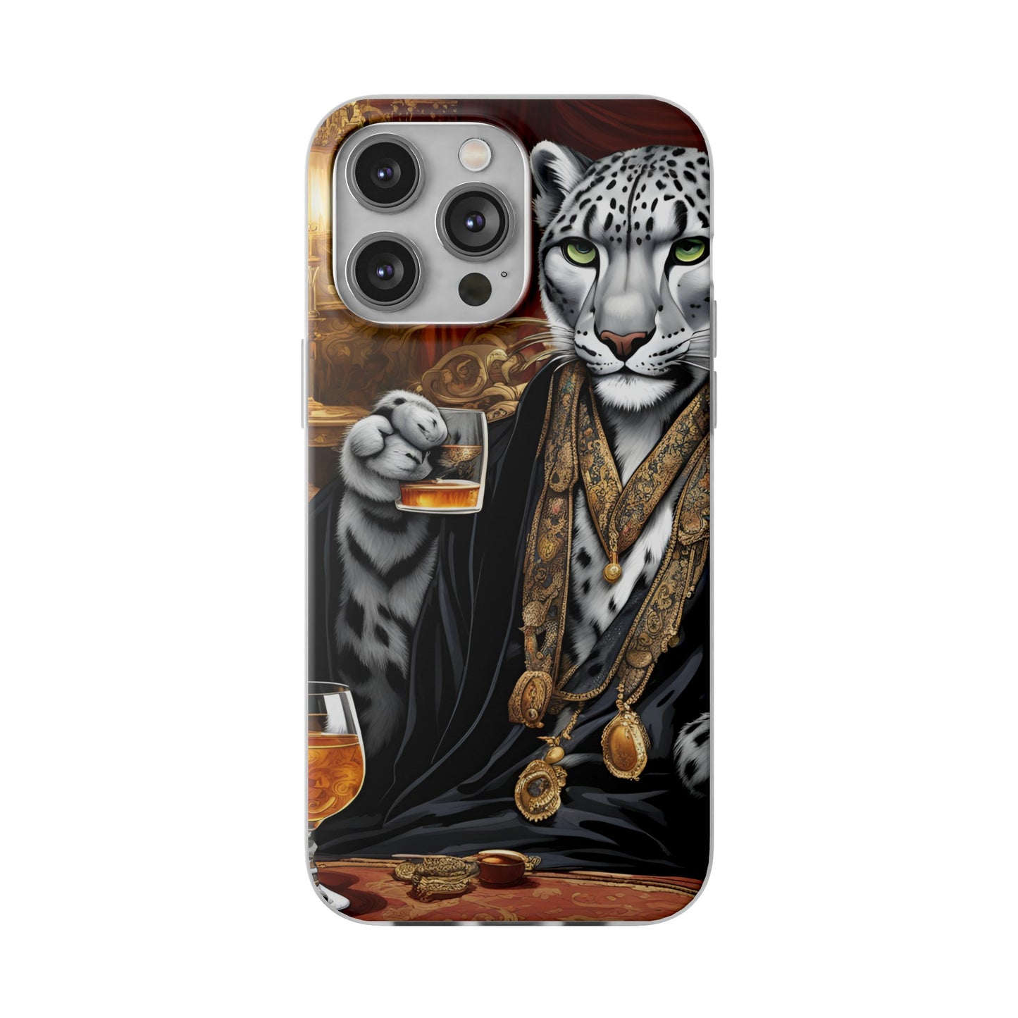 Flexi Whimsical Leopard case for iPhone 15,14,13,12,11,X, Samsung Galaxy , Phone Cover, Cat Lover Gift, Gift for Him.
