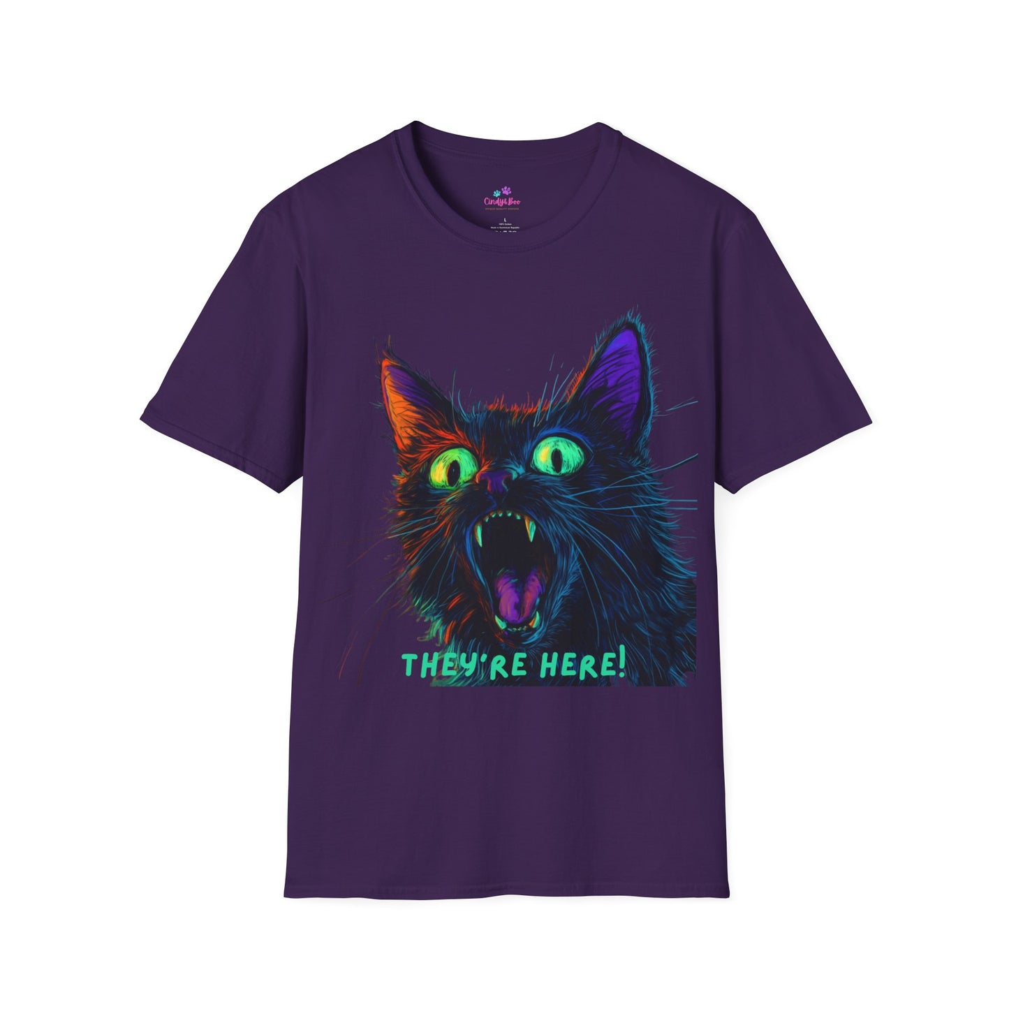 They're Here! Cat Horror T-Shirt, Cat Lover T-Shirt, Horror Fan T-Shirt