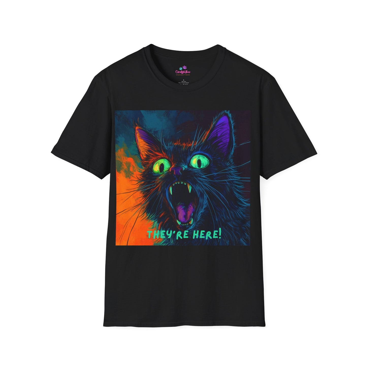 They're Here! Cat Horror T-Shirt, Cat T-Shirt, Horror Film T-Shirt