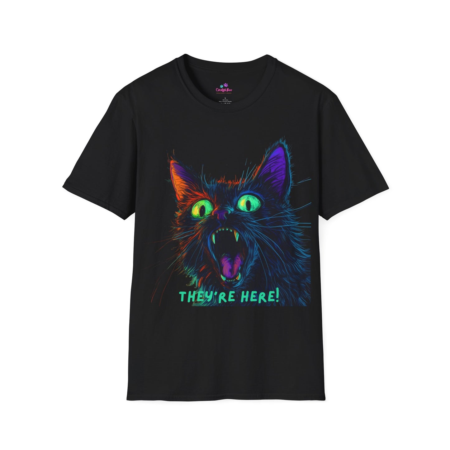 They're Here! Cat Horror T-Shirt, Cat Lover T-Shirt, Horror Fan T-Shirt
