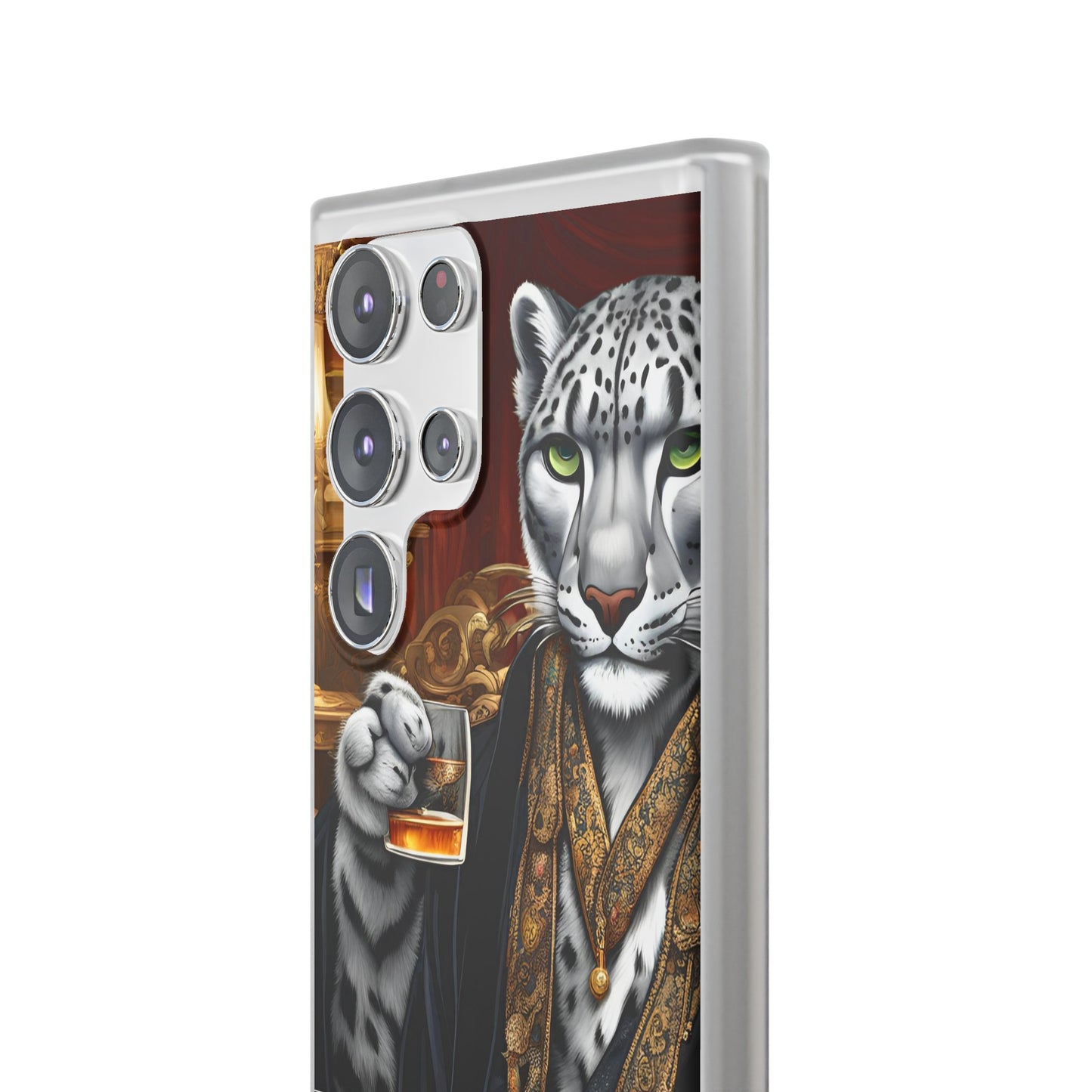 Flexi Whimsical Leopard case for iPhone 15,14,13,12,11,X, Samsung Galaxy , Phone Cover, Cat Lover Gift, Gift for Him.