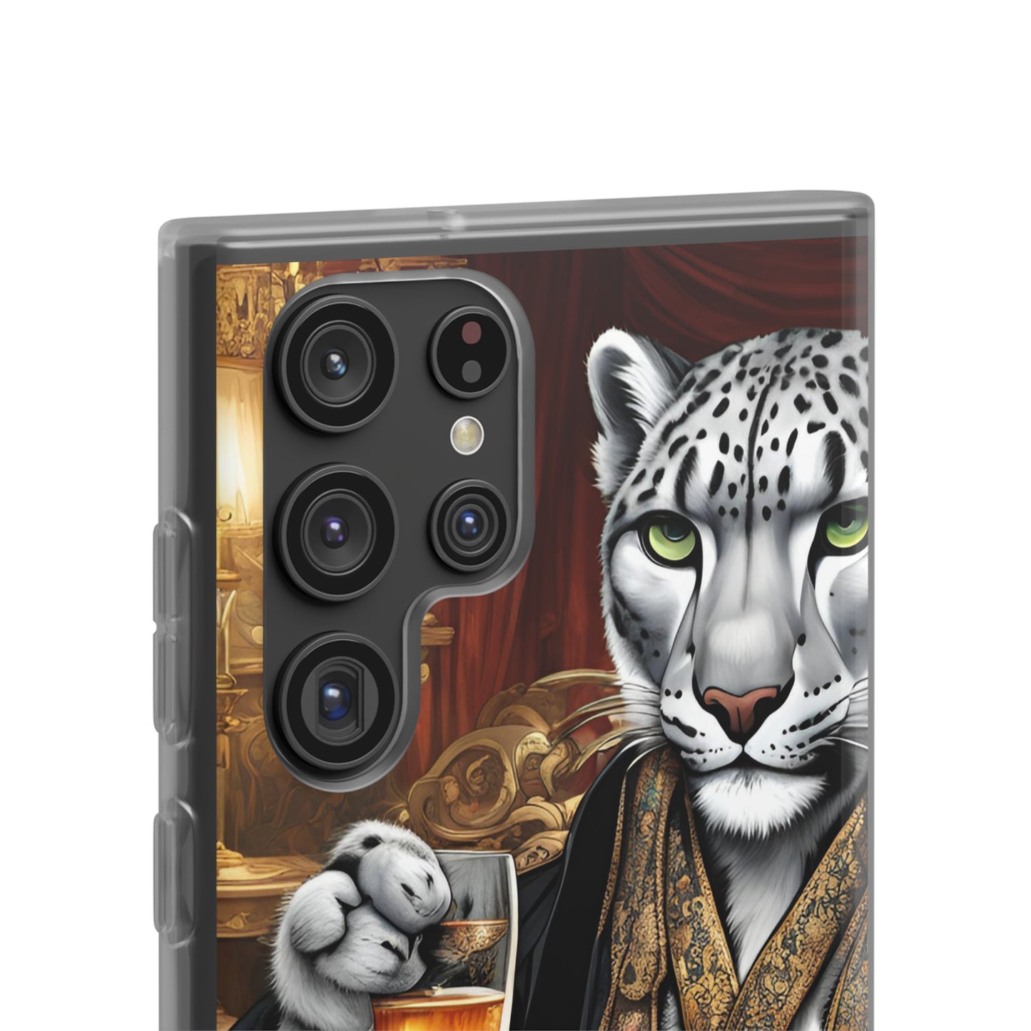 Flexi Whimsical Leopard case for iPhone 15,14,13,12,11,X, Samsung Galaxy , Phone Cover, Cat Lover Gift, Gift for Him.