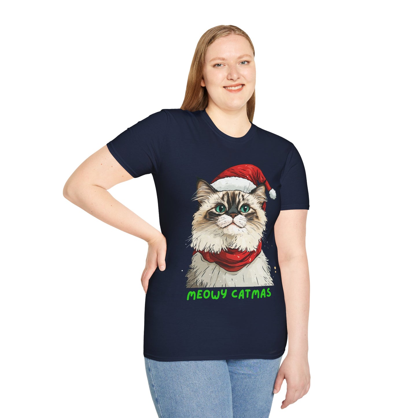Meowy Catmas Ragdoll Christmas T-Shirt, Christmas T-Shirt, Happy Holidays T-Shirt, Cat Lover Gift