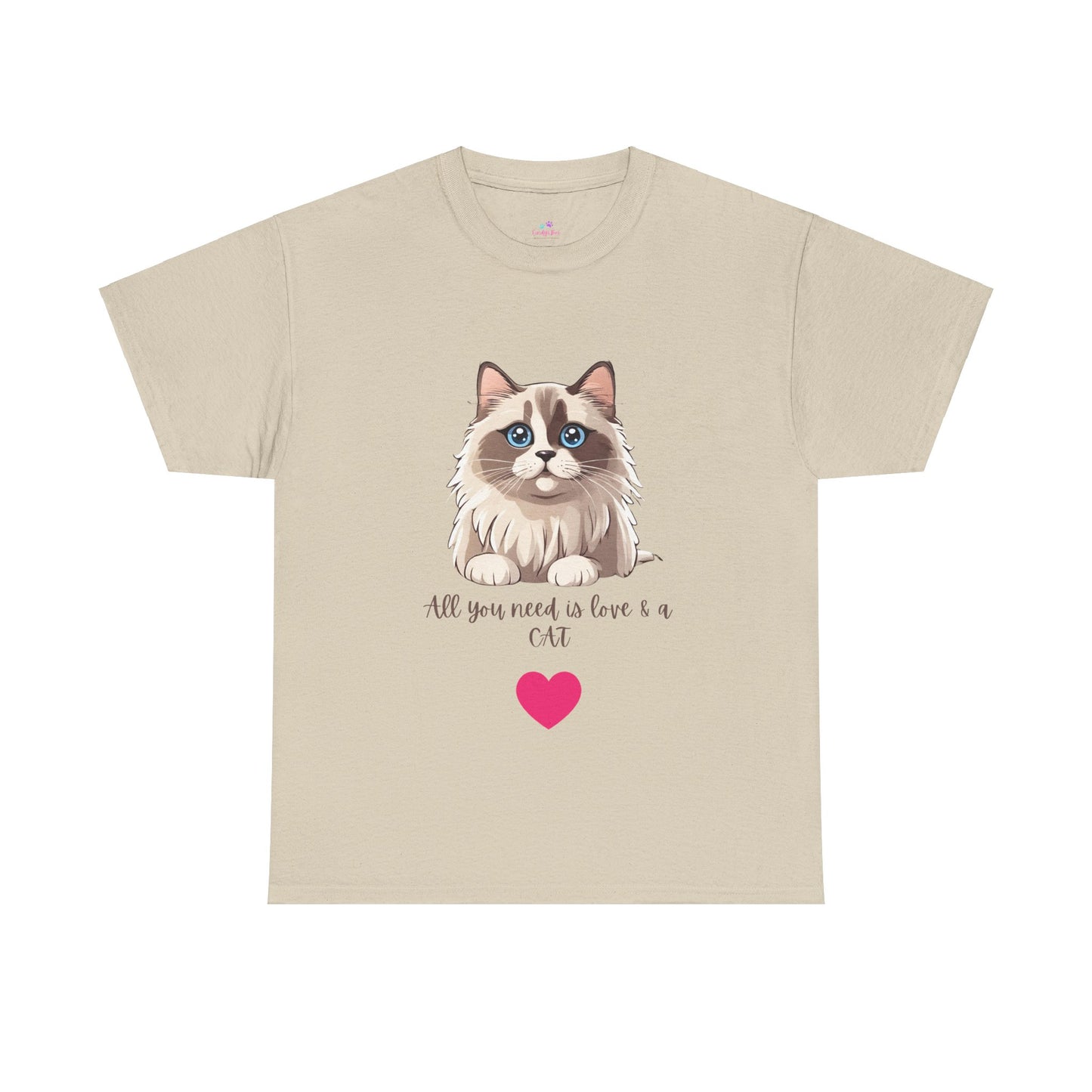 Cat T-Shirt All You Need is Love and a Cat Ragdoll Unisex Jersey Short Sleeve Tee Cat Funny Cat Love Kitten Kids Tee Animal Lover Gift