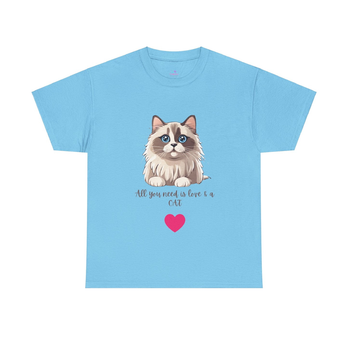 Cat T-Shirt All You Need is Love and a Cat Ragdoll Unisex Jersey Short Sleeve Tee Cat Funny Cat Love Kitten Kids Tee Animal Lover Gift