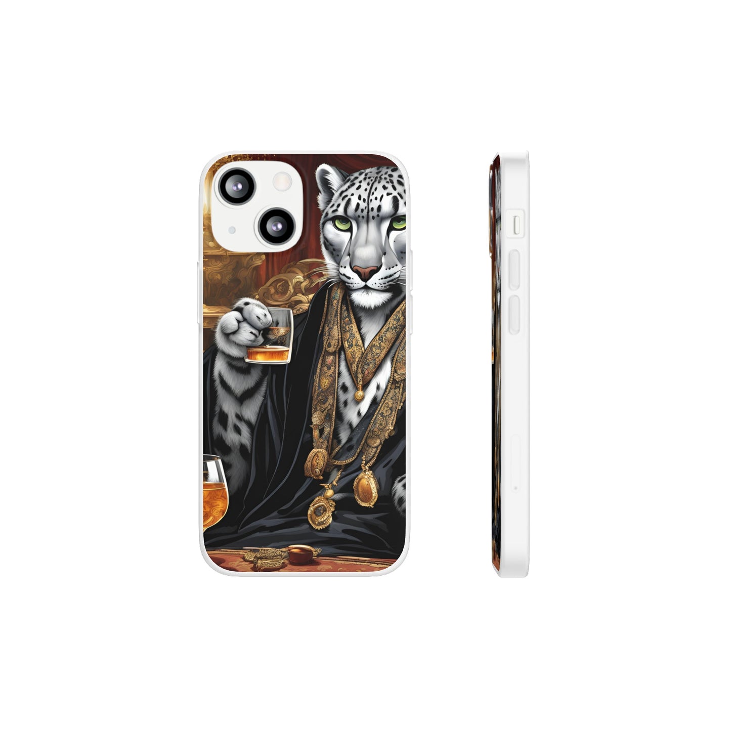 Flexi Whimsical Leopard case for iPhone 15,14,13,12,11,X, Samsung Galaxy , Phone Cover, Cat Lover Gift, Gift for Him.